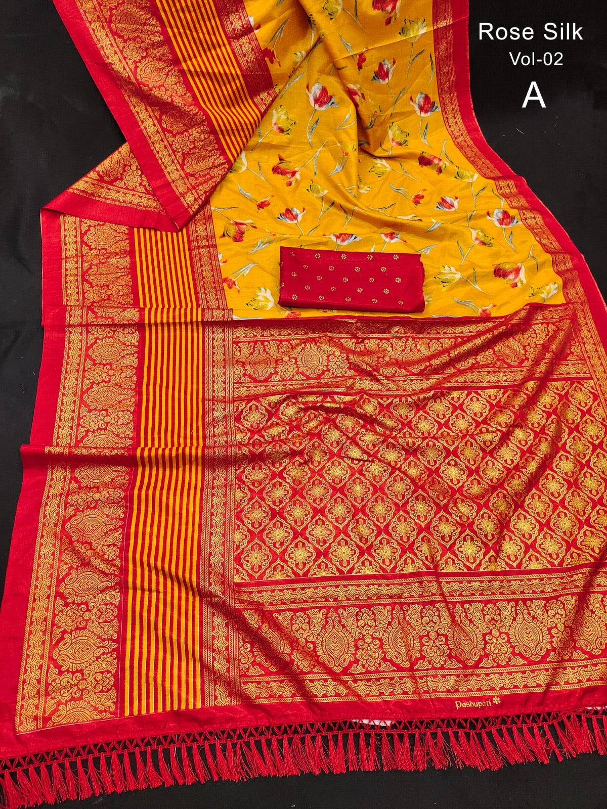 Dola Silk Kalamkari Patola Digital Print Saree