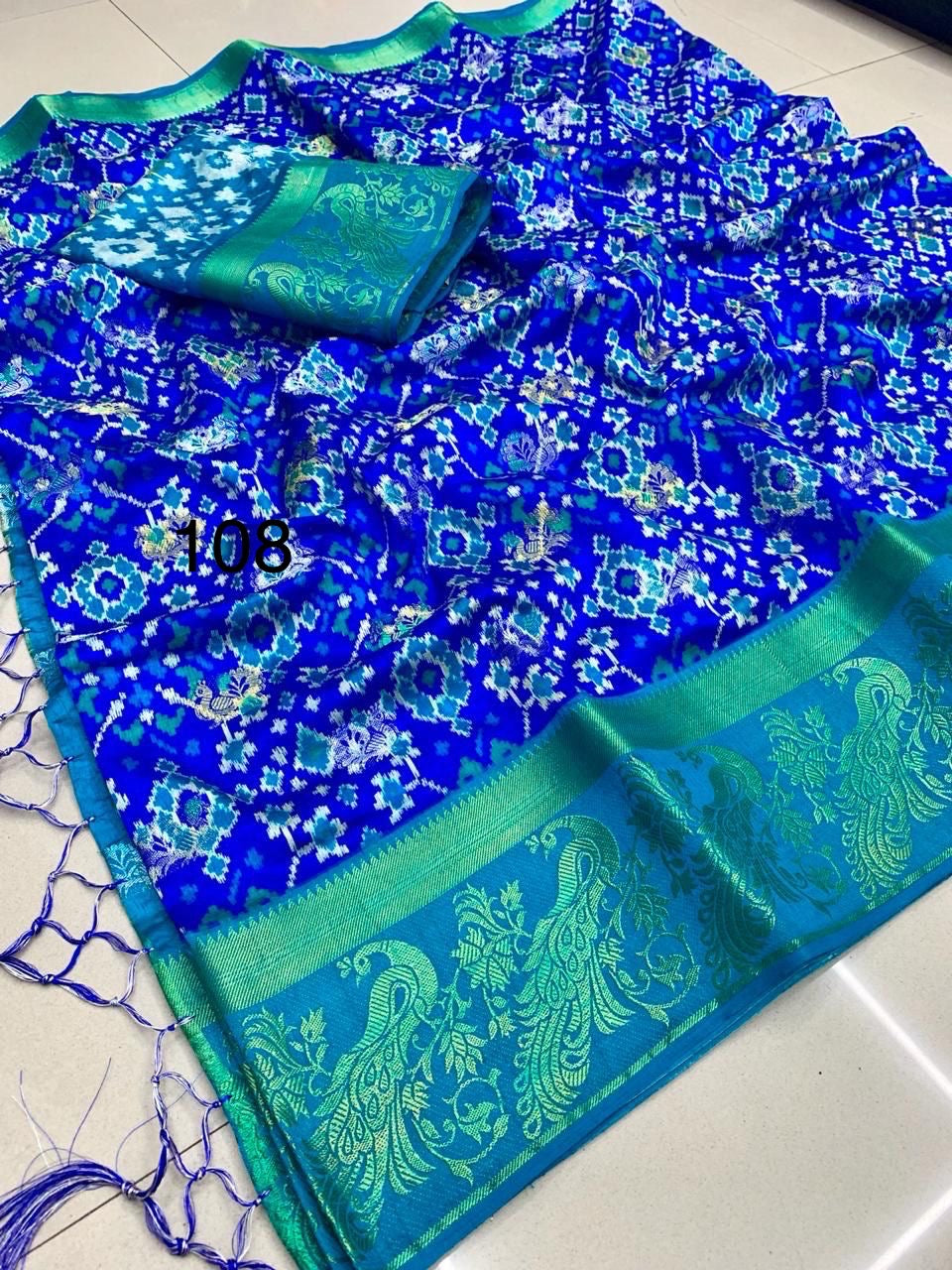 Raw Silk Jacquard Sarees