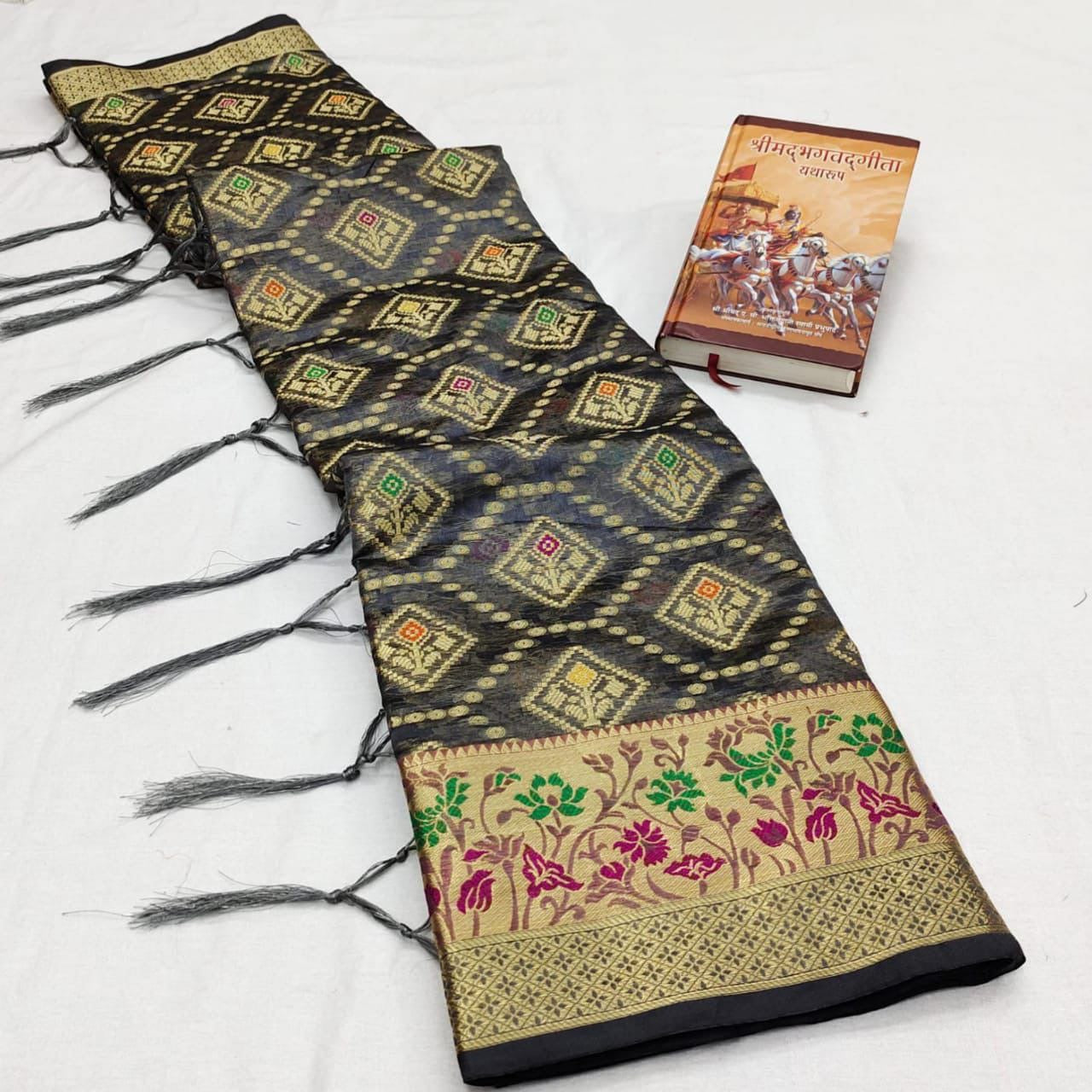 Handloom Kanchipuram Organza Sarees