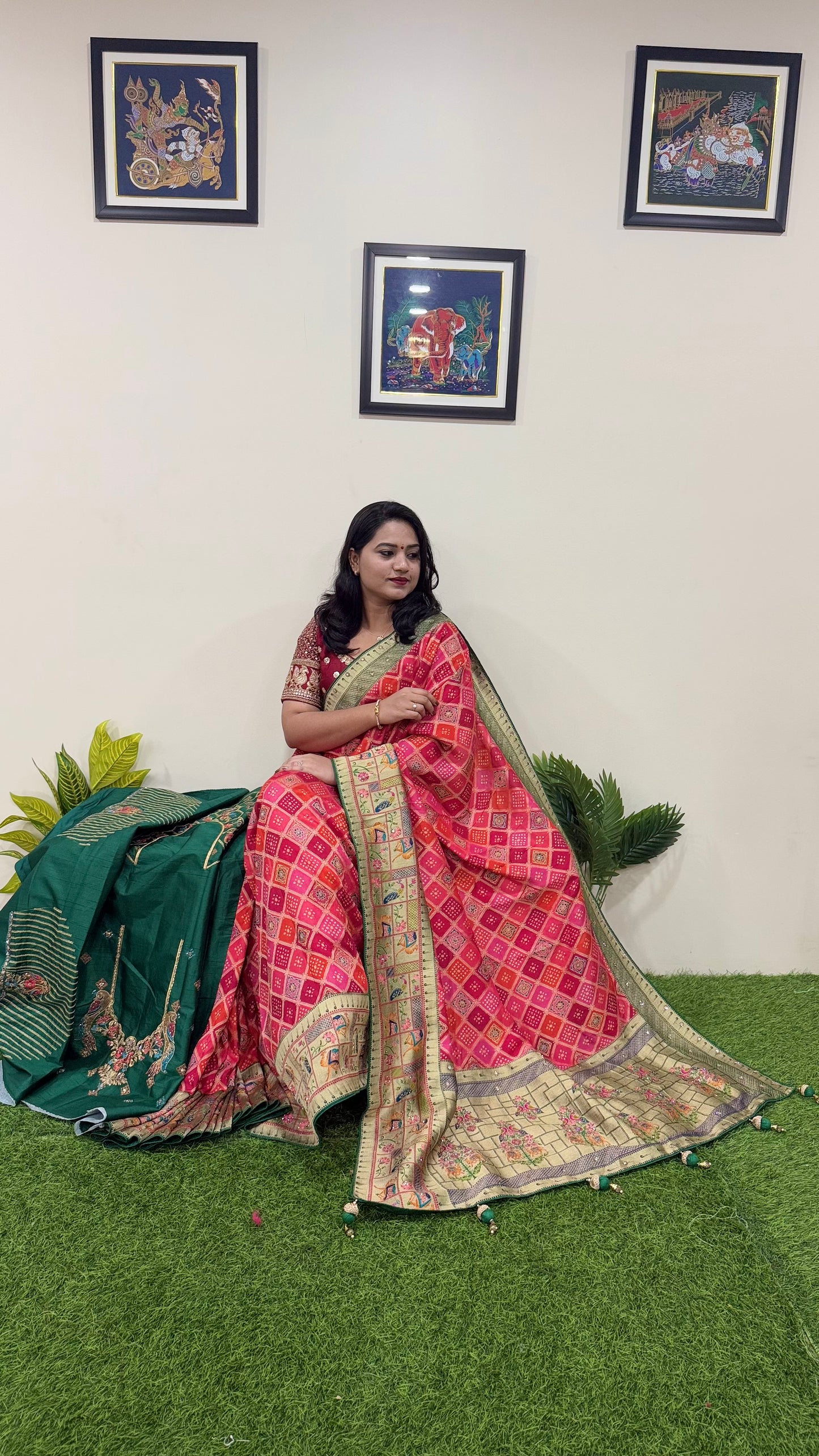 premium designer saree with traditional weaving and embroidered blouse – ethnic festive wear for women