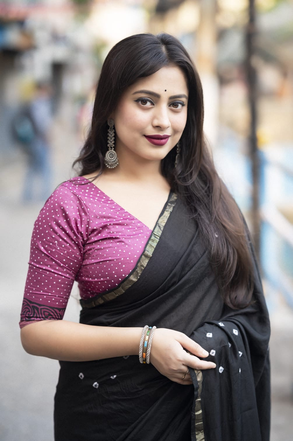 Exquisite Handcrafted Bandhani and Block Print Chanderi Cotton Saree