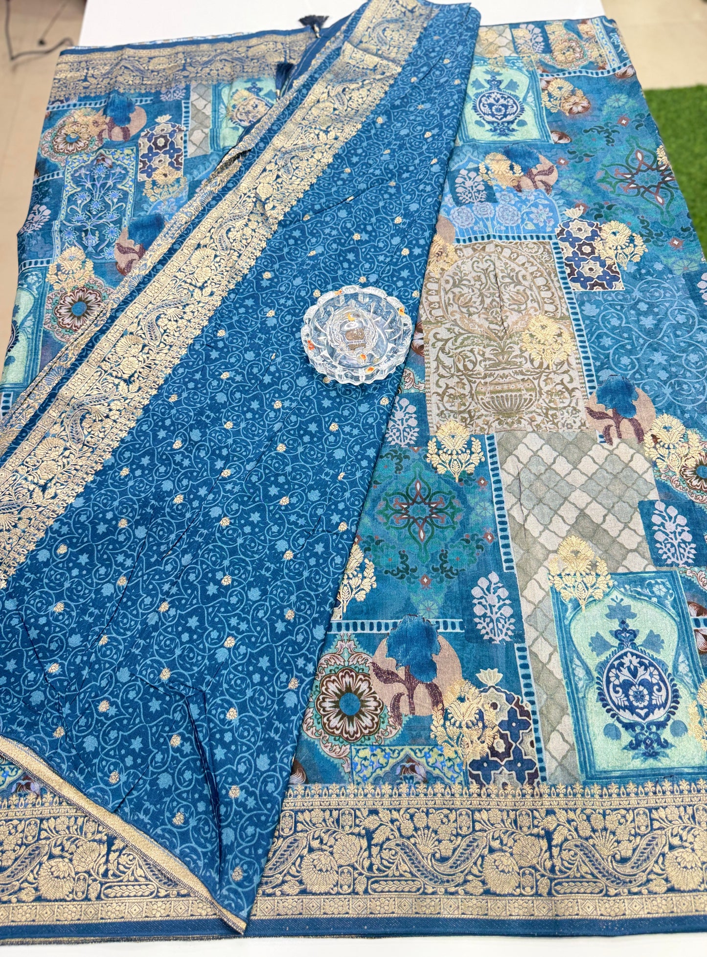 Pure Modal Silk Saree with Digital Print and Zari Border – Premium Festive Ethnic Saree for Women