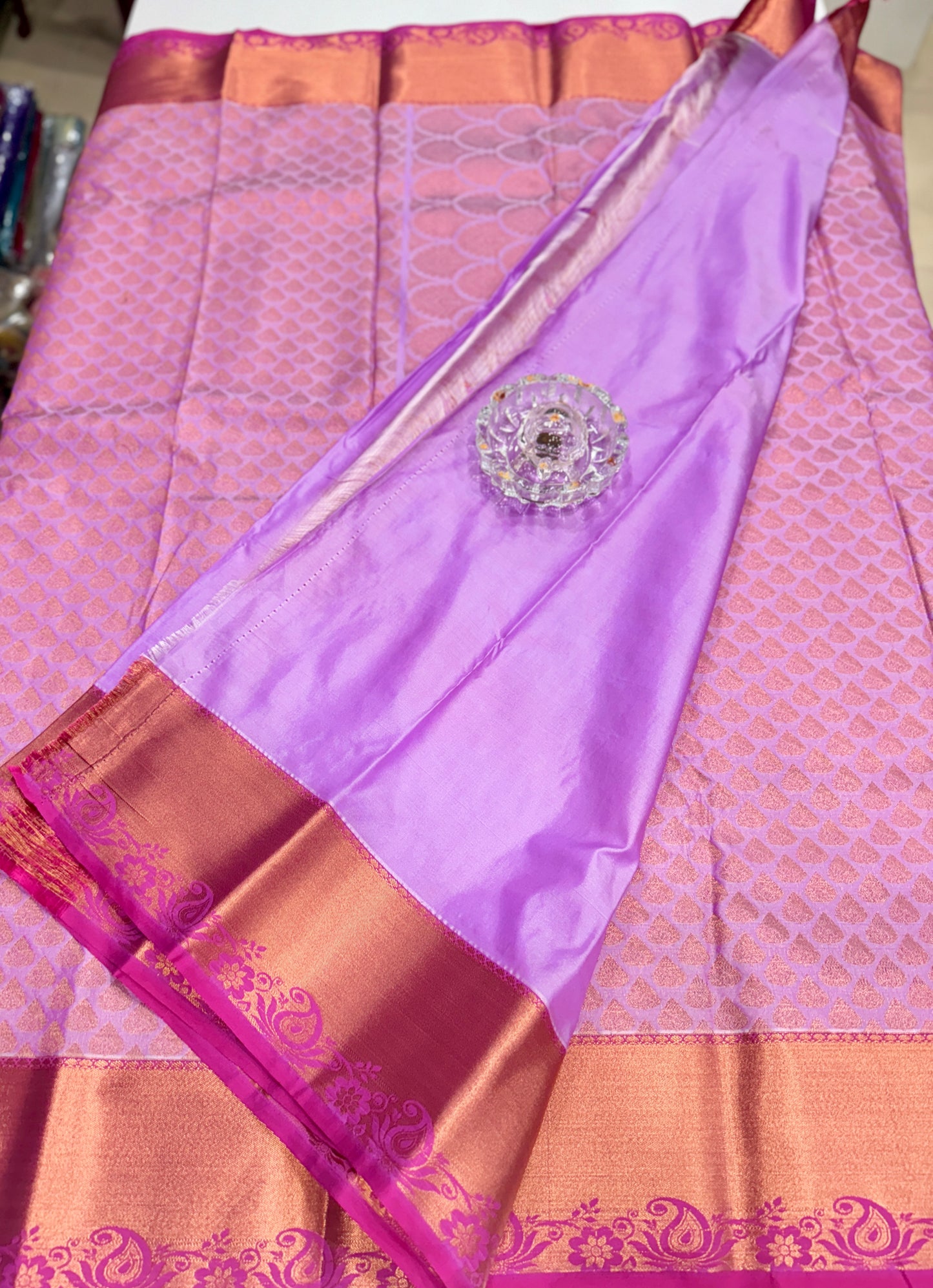 Soft Silk Saree with Traditional Zari Border and All-Over Weaving Design for Women