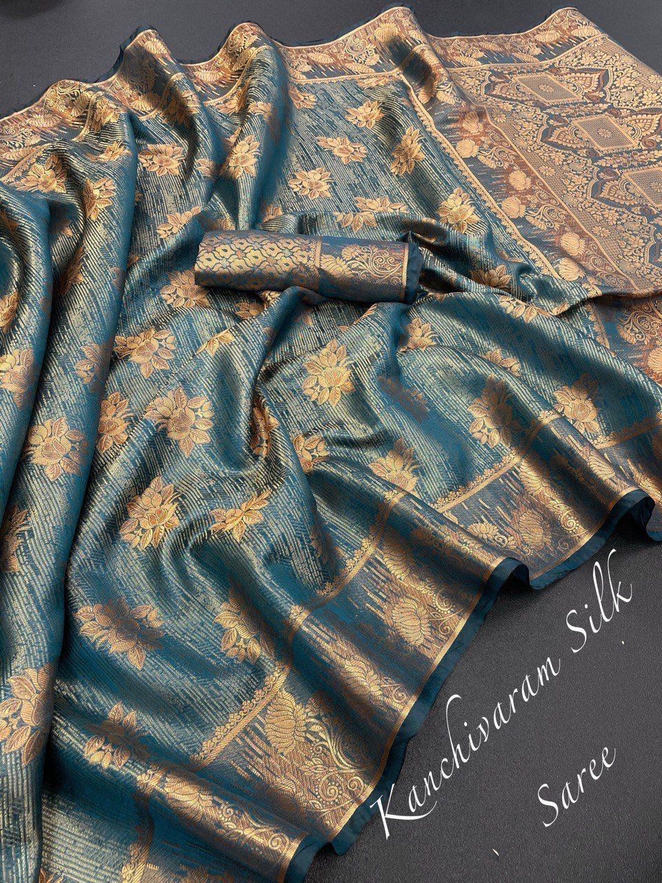 Kanchipuram Silk Handloom Heavy Zari Work Sarees