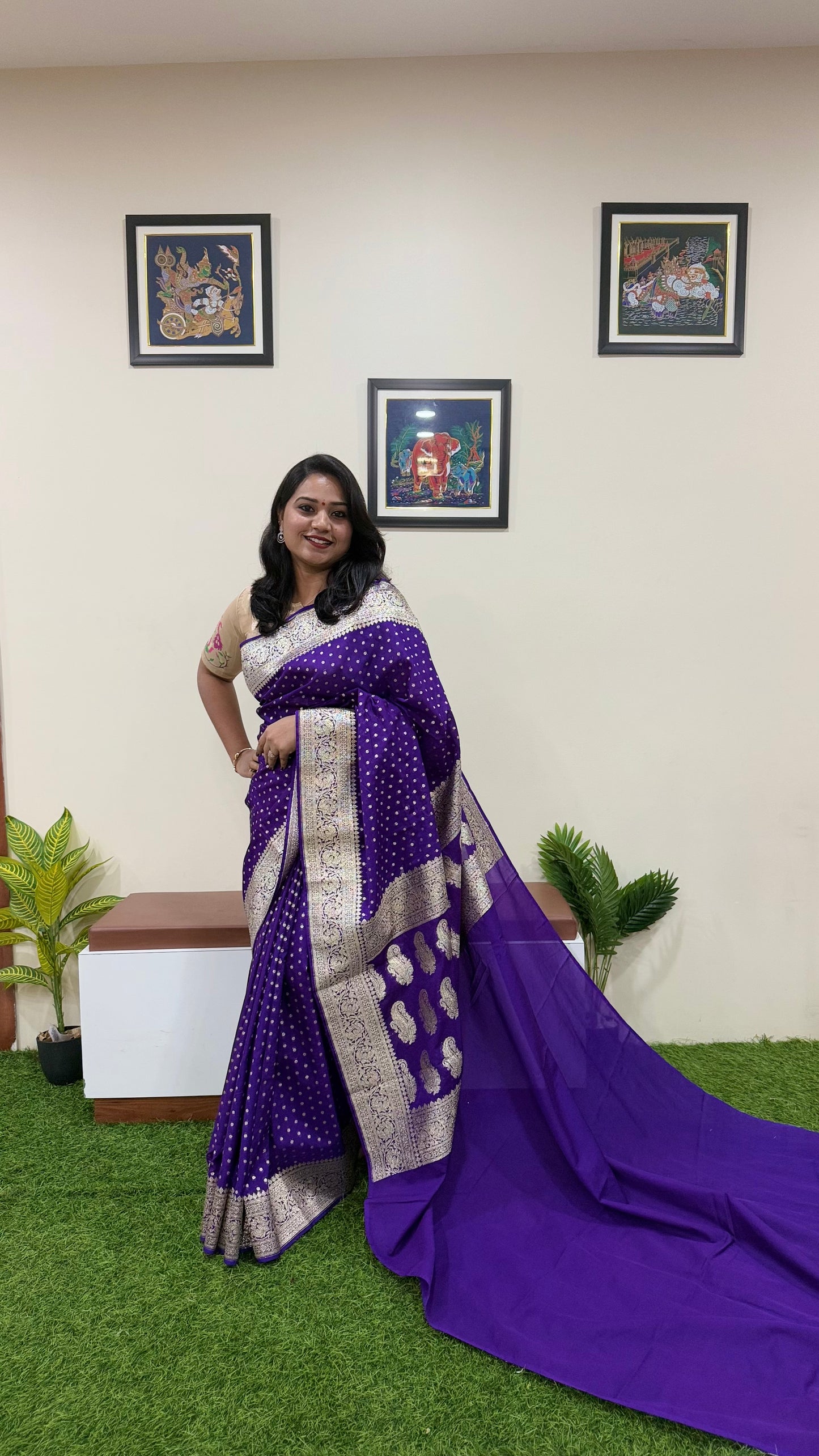 Banarasi Semi Khaddi Katan Georgette Soft Silk Saree