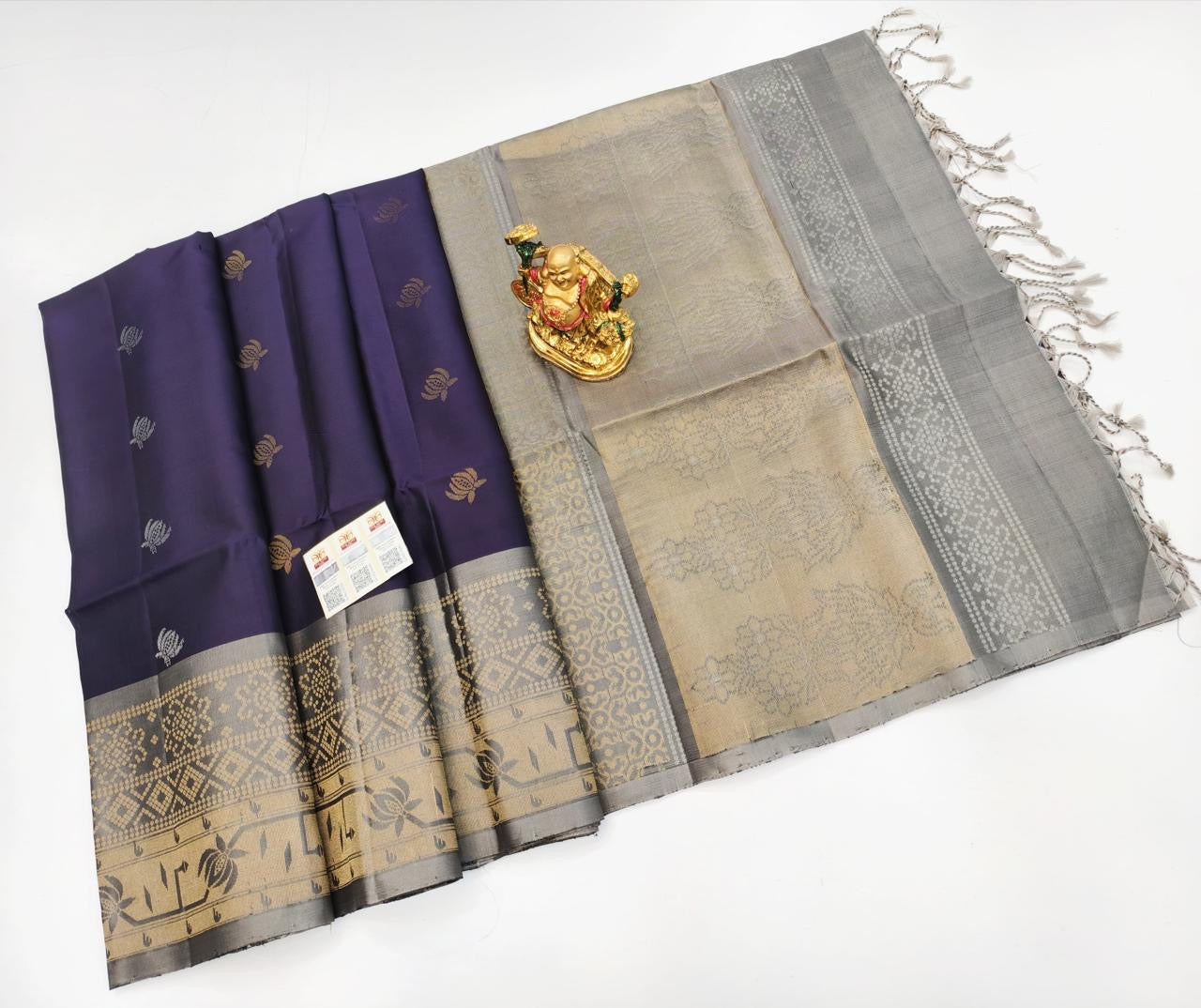 Elegance Redefined: Handloom Soft Silk Sarees with Golden Glamour