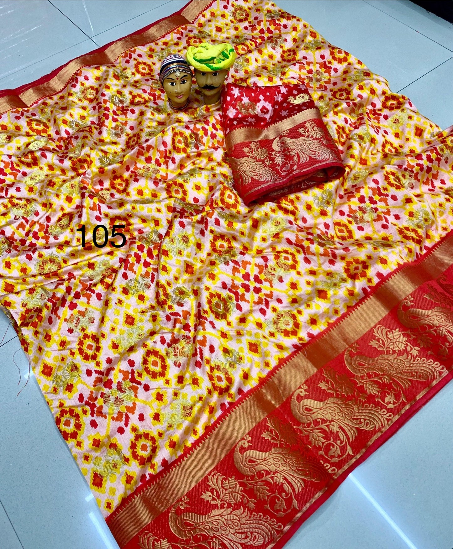 Raw Silk Jacquard Sarees