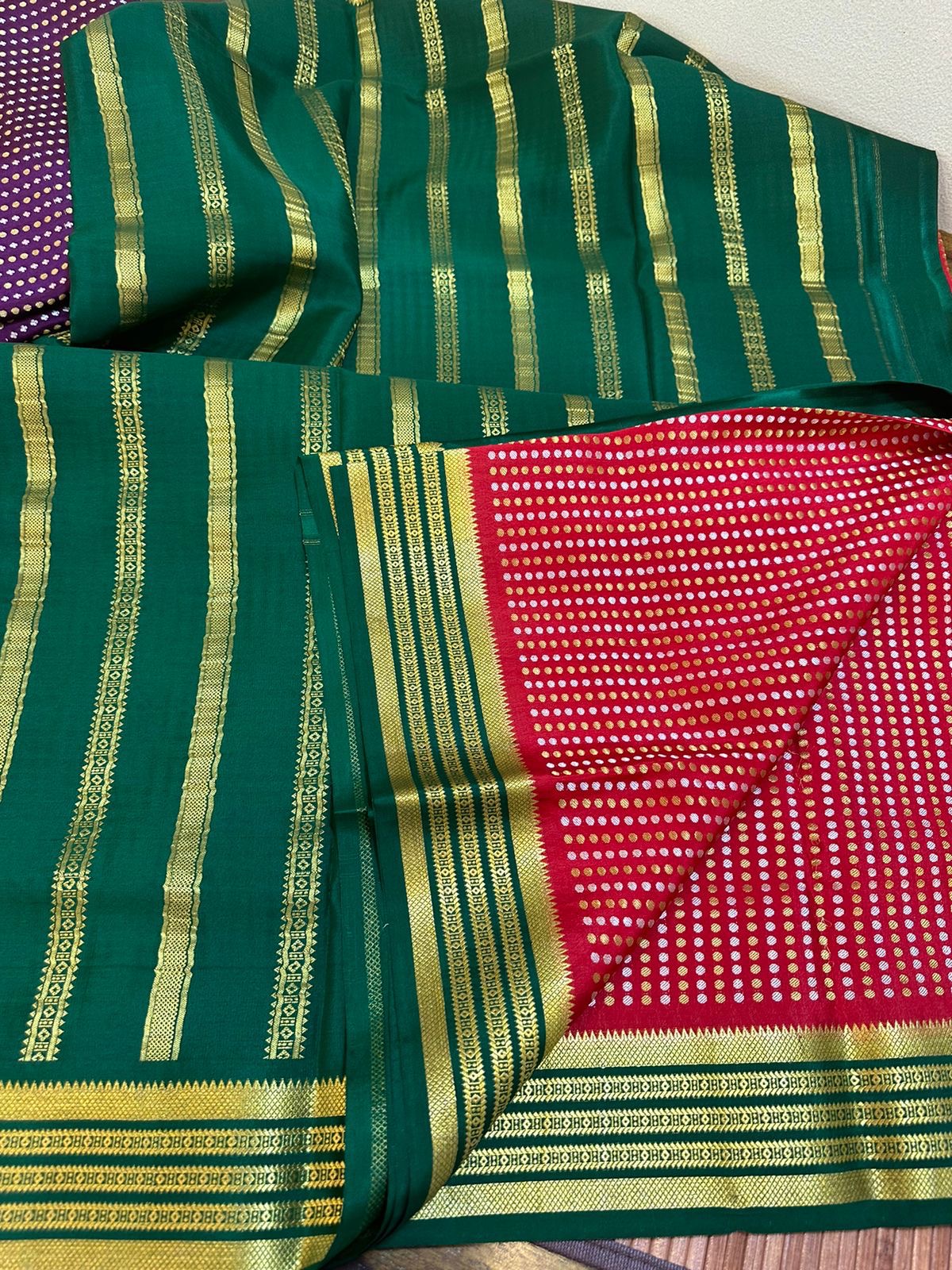 Flat 25 off - Exquisite Pure Crepe Mysore Silk Sarees - Silk Mark Certified Elegance