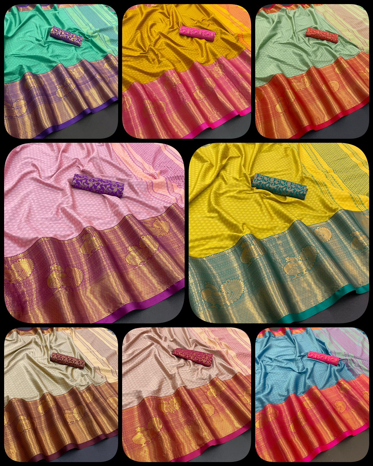 Pure Mercerised Cotton Silk Saree with Contrast Pallu and Matching Blouse Piece – Women’s Festive Wear