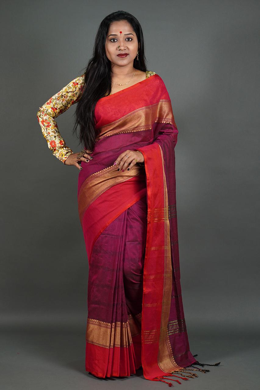 Traditional Elegance: Pure Cotton Handloom Sarees Collection