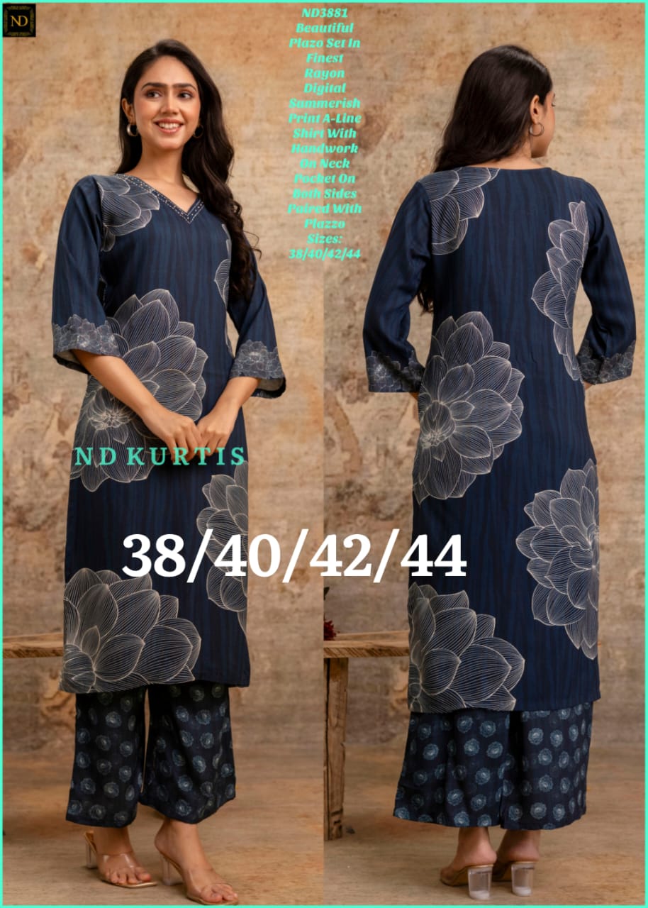 Mani’s Fashions – Summer Digital Rayon Co-ord Set