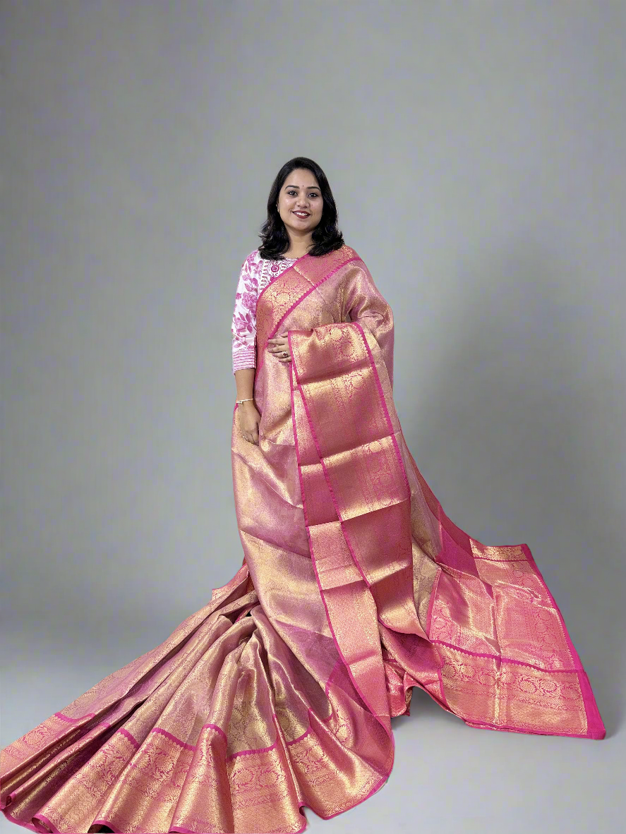 Banarasi Zari Tanchui Kanchipuram Soft Silk Saree