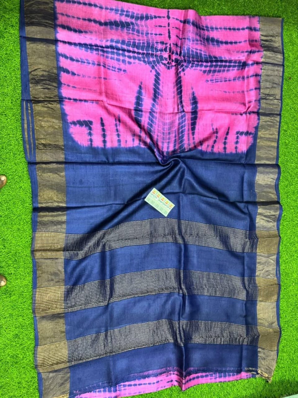 Exclusive Shibori Katan Silk Saree - Mani's Fashions
