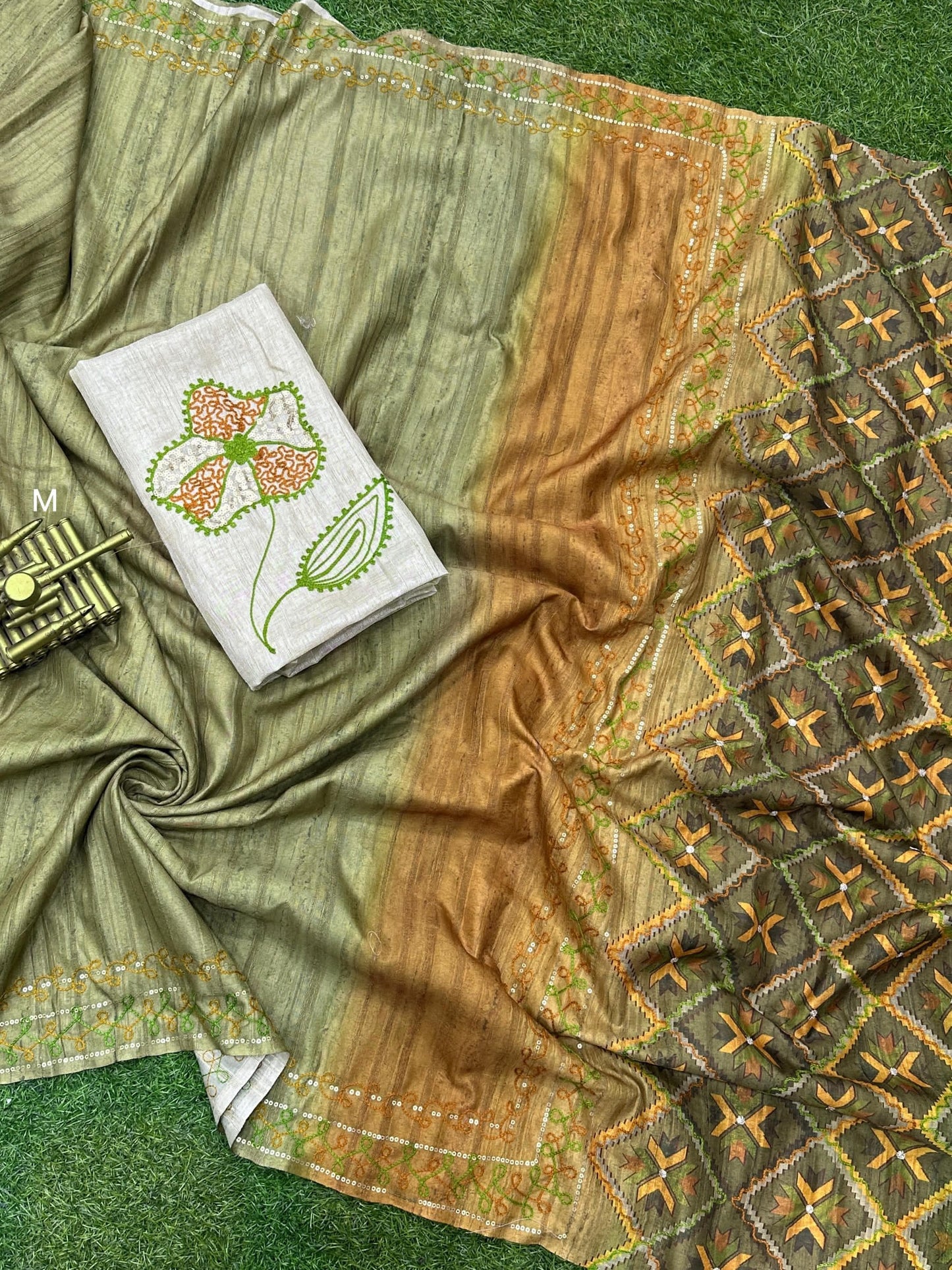 Air Silk Saree Ajark Print