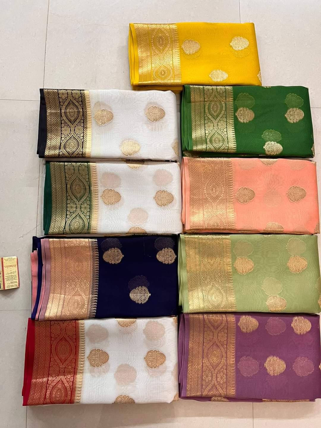 Golden Elegance Banarasi Kora Organza Silk Sarees