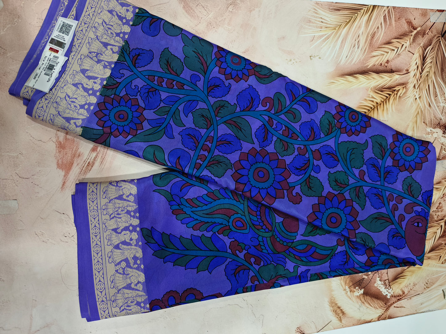 Pure Crepe Mysore Silk Saree - Silk Mark Certified