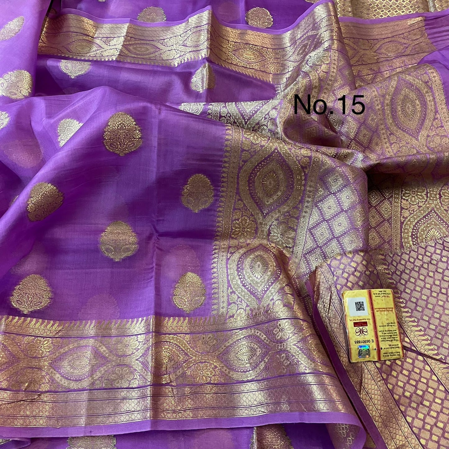 Golden Elegance Banarasi Kora Organza Silk Sarees
