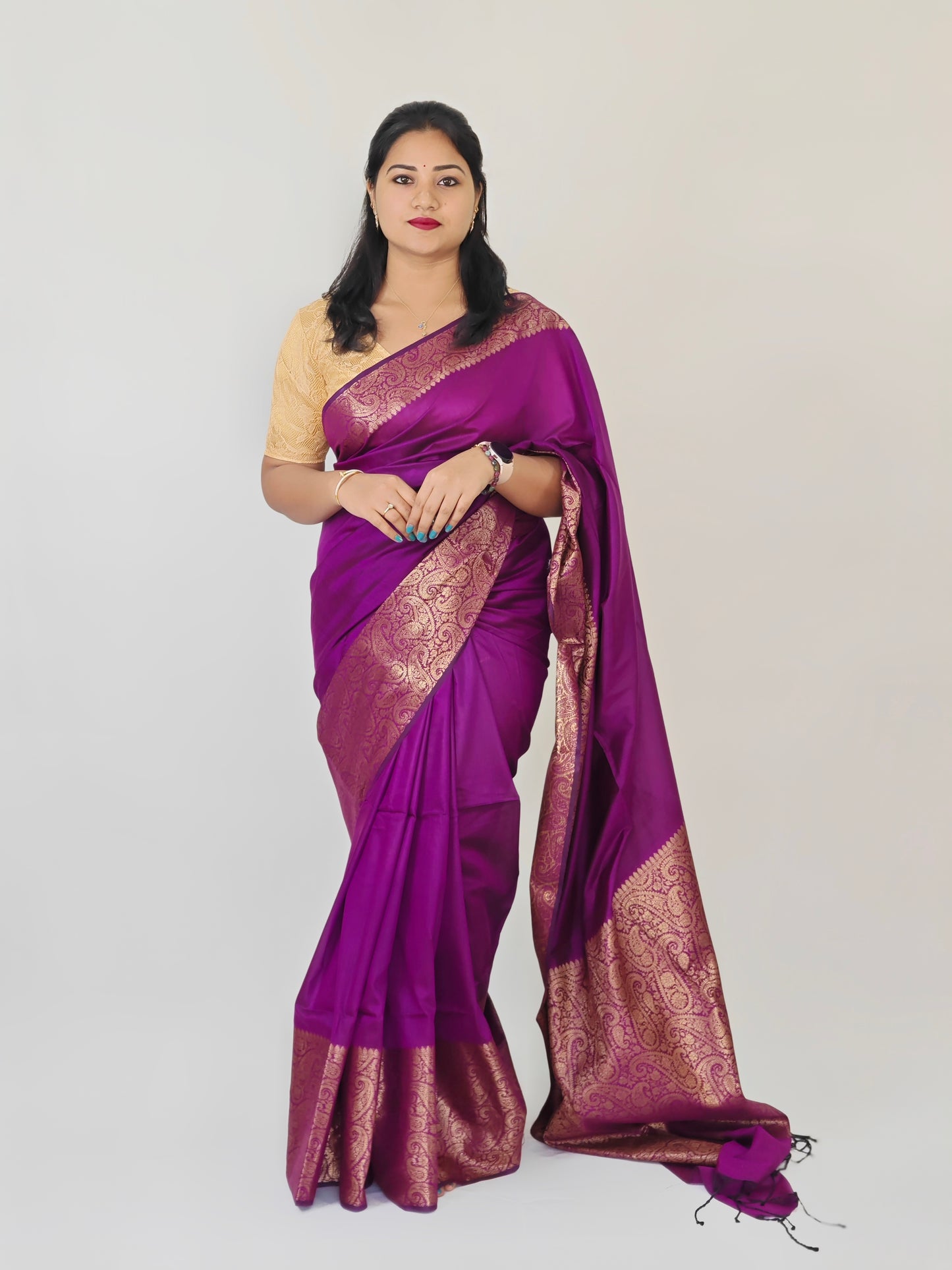 Elegance Redefined: Pure Muga Cotton Mohapar Saree with Luxurious Brocade Blouse