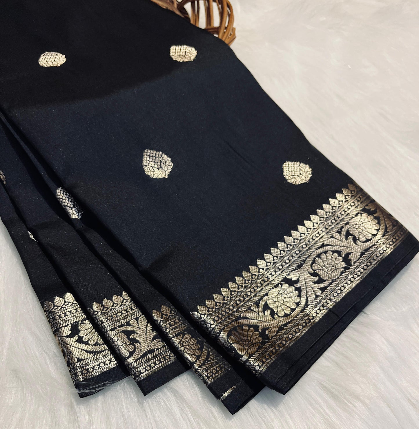 Silky Banarasi Semi Katan Soft Silk Saree