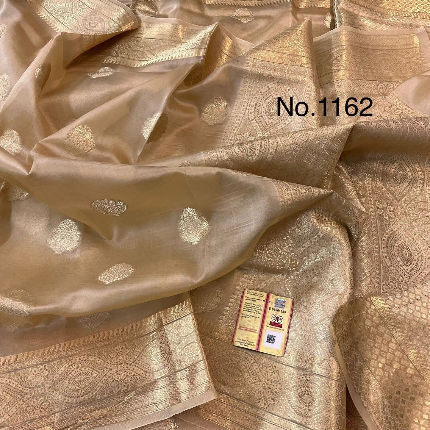 Golden Elegance Banarasi Kora Organza Silk Sarees