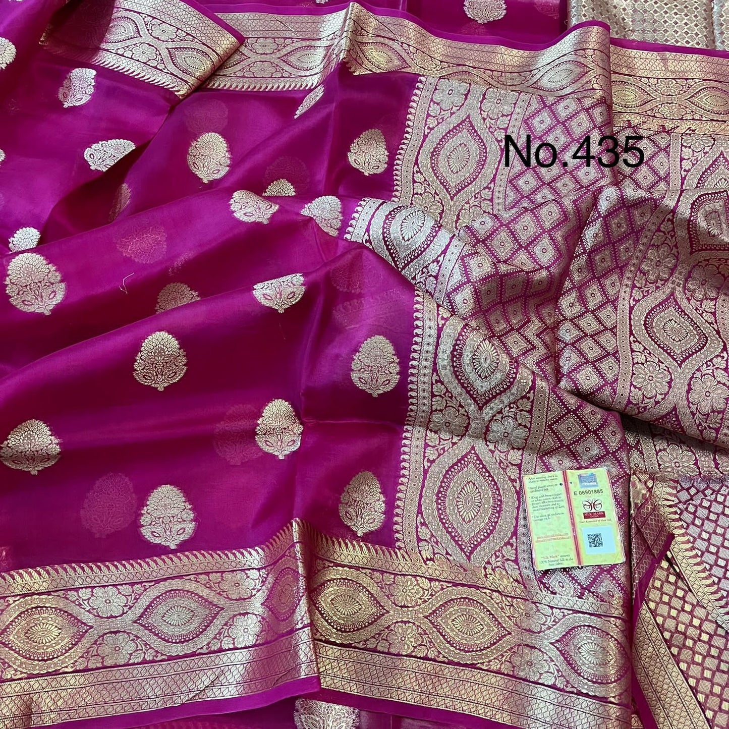 Golden Elegance Banarasi Kora Organza Silk Sarees