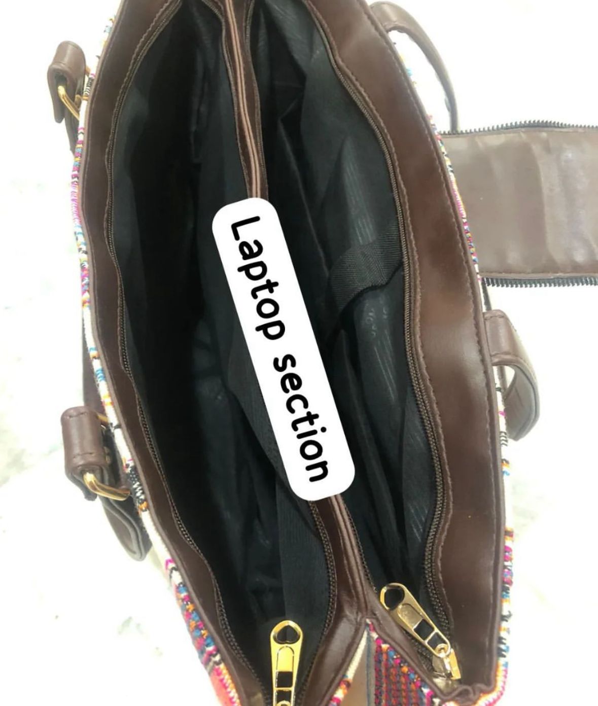 Tote Double Partition Laptop Handbag