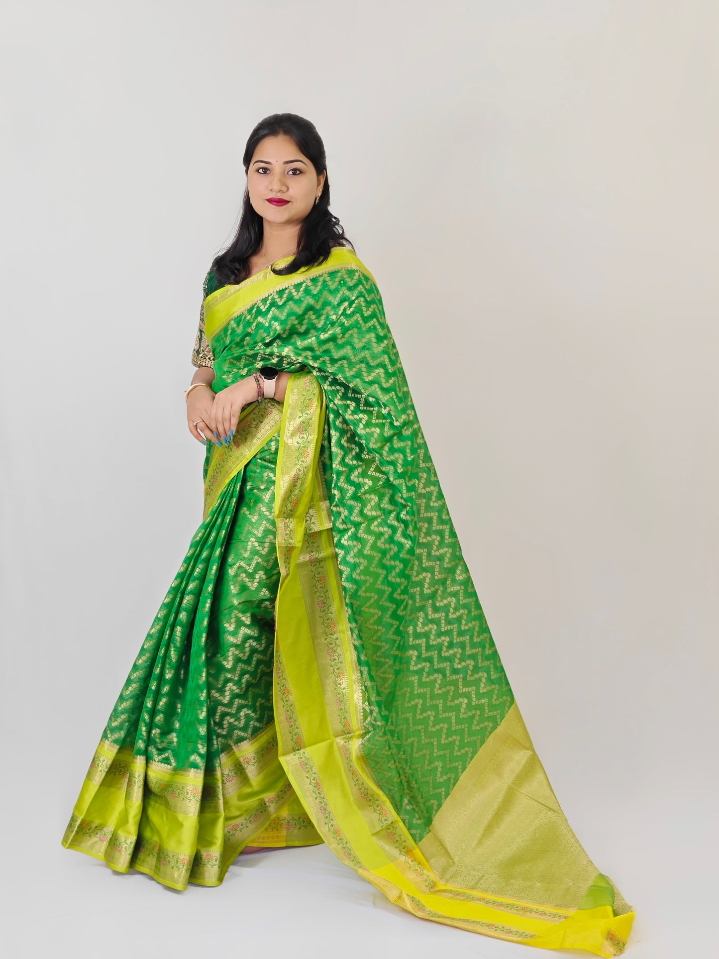 Mangalgiri Tissue Colour Blossom Sarees