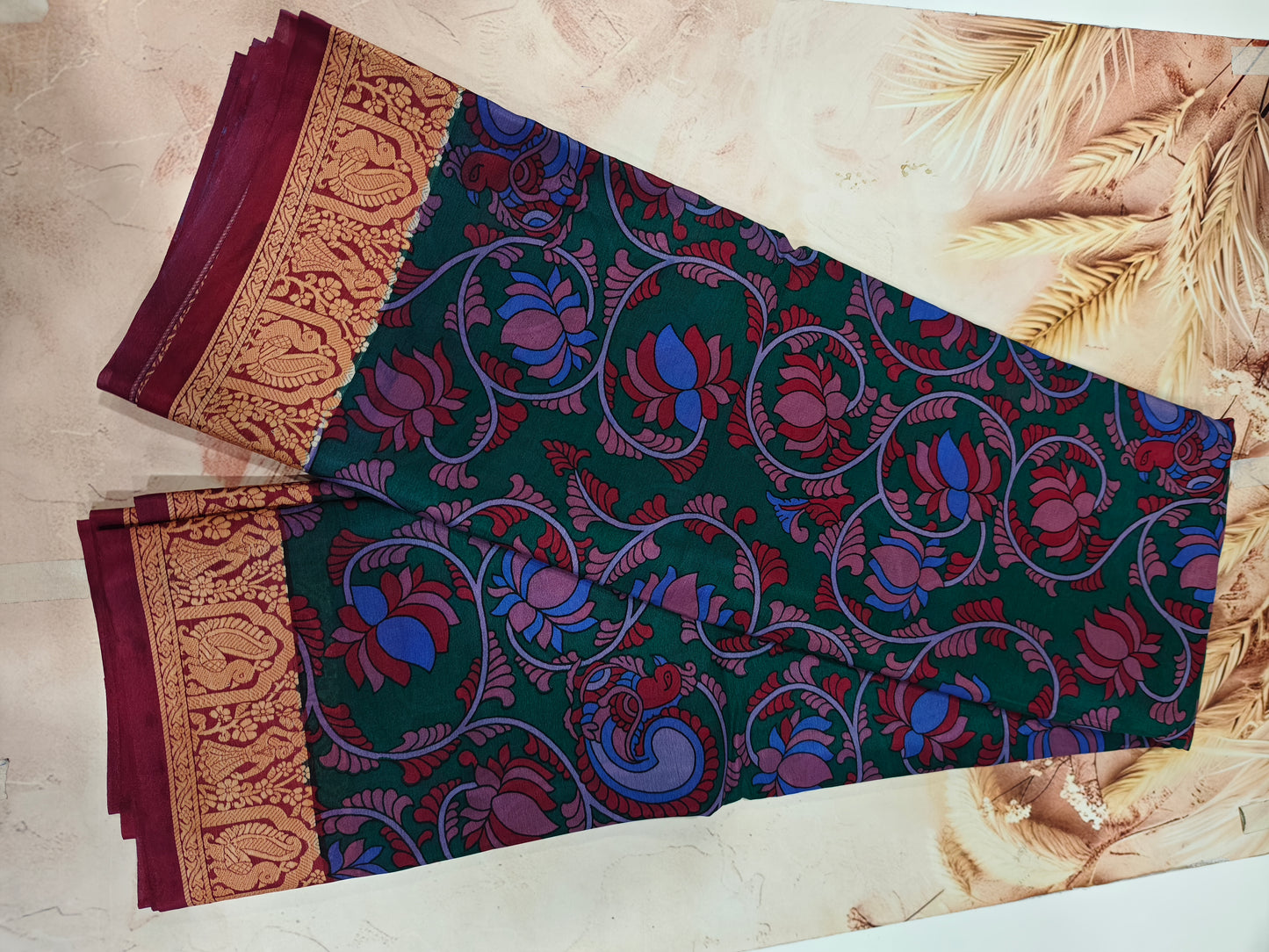 Pure Crepe Mysore Silk Saree - Silk Mark Certified