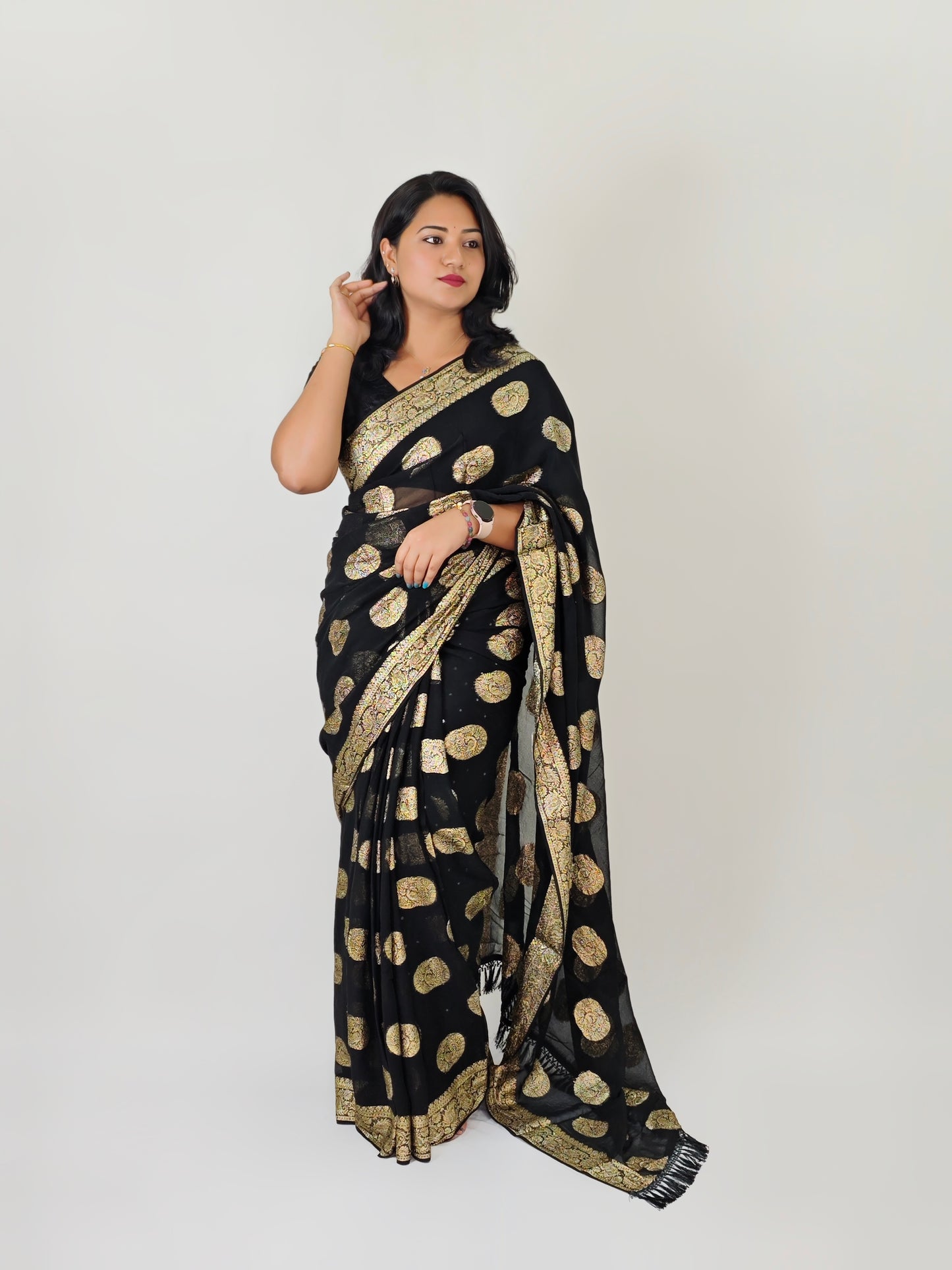 Pure Viscose Georgette Sarees