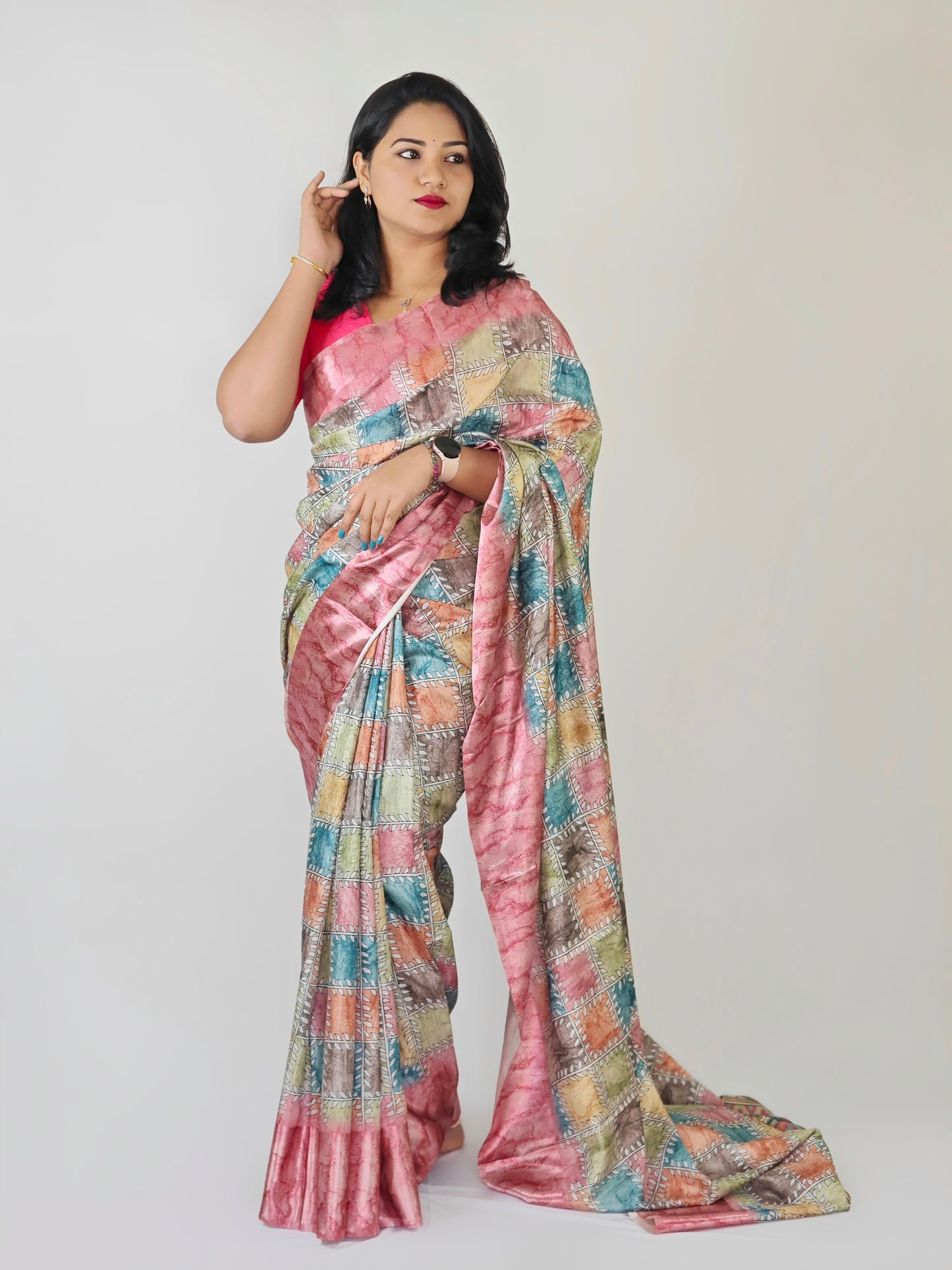 Branded Pure Dola Silk Shiny saree