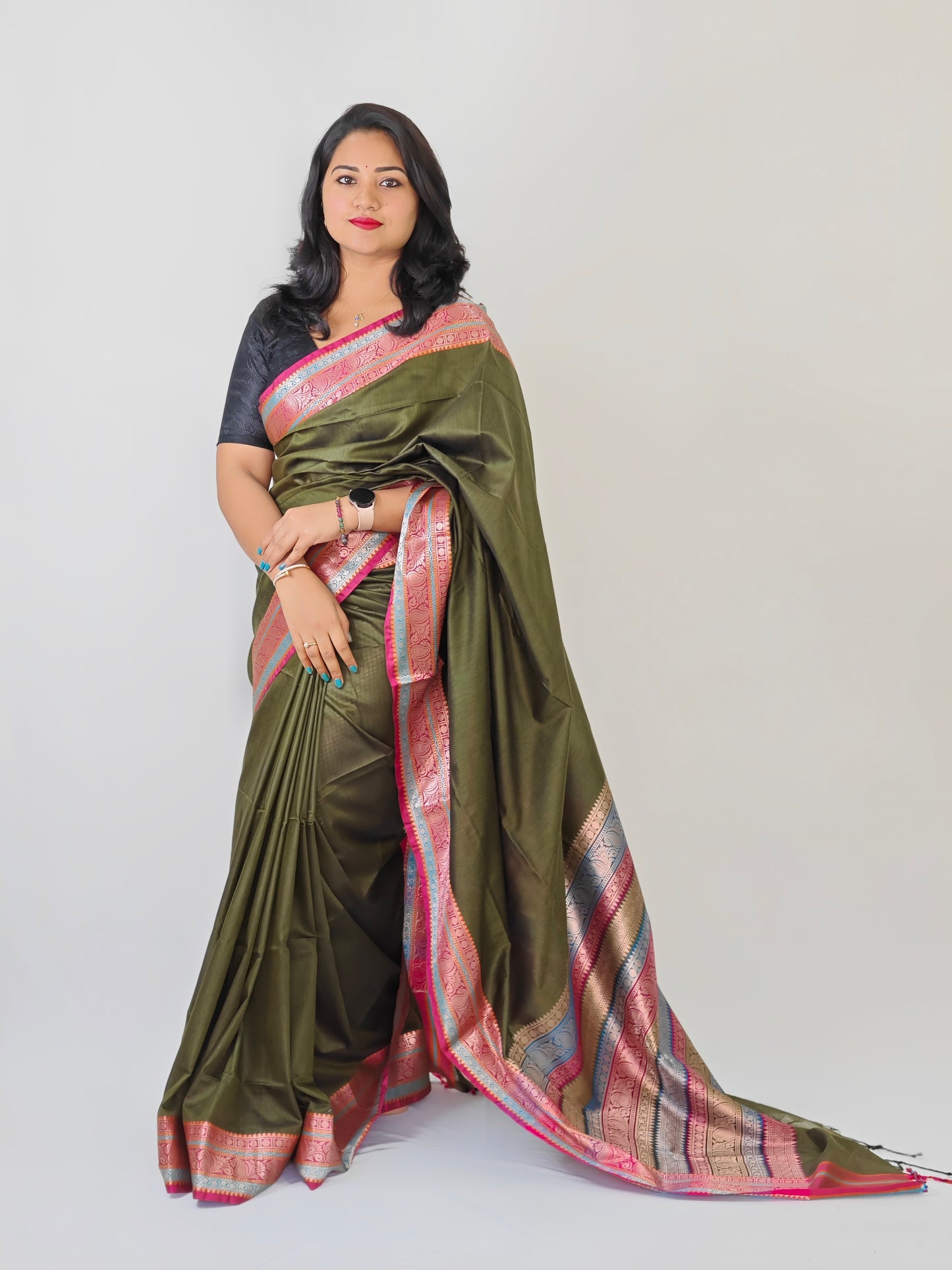 CLEARANCE SALE Mani's Exclusive: Premium Original Muga Katan Saree with Brocade Blouse