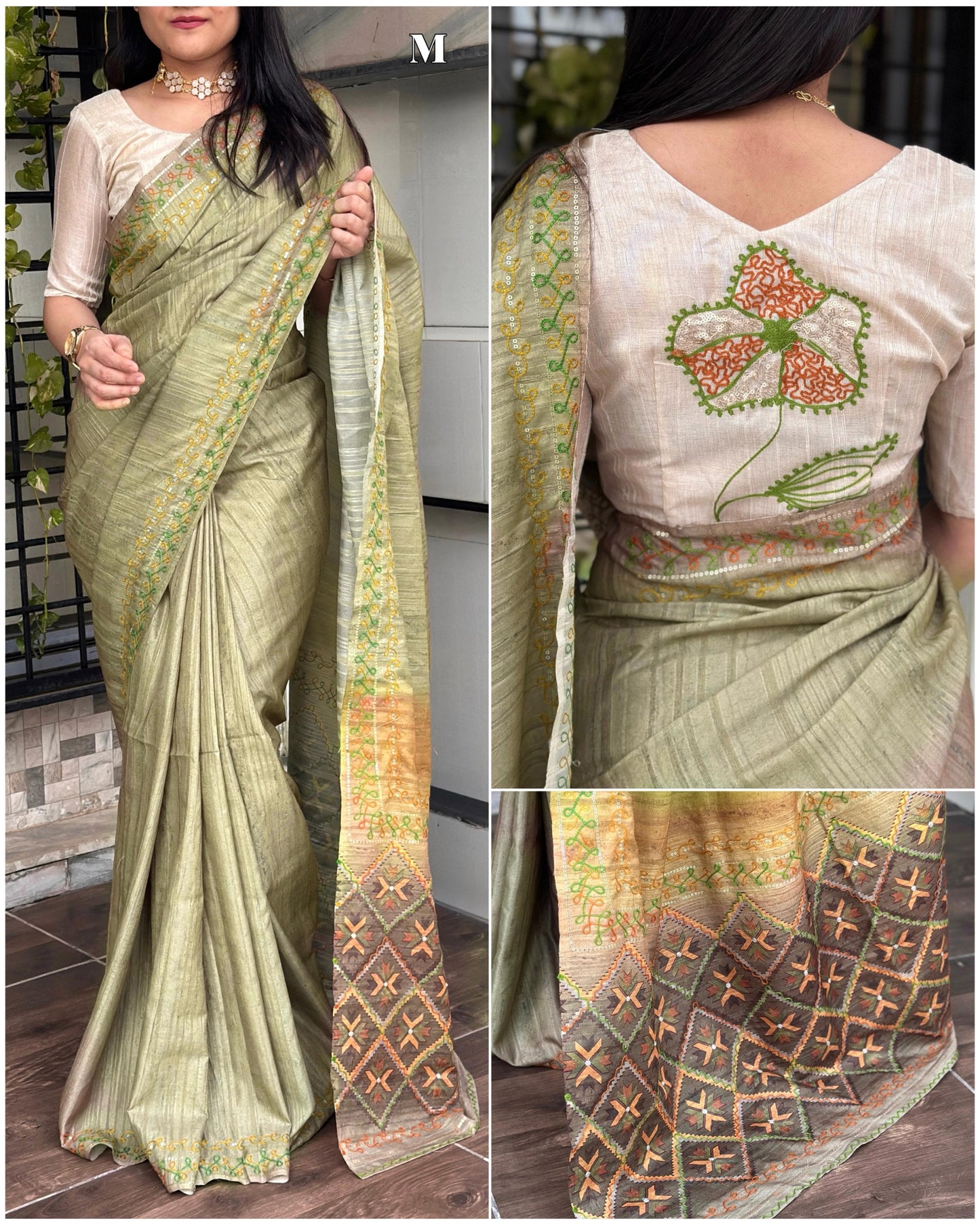 Air Silk Saree Ajark Print