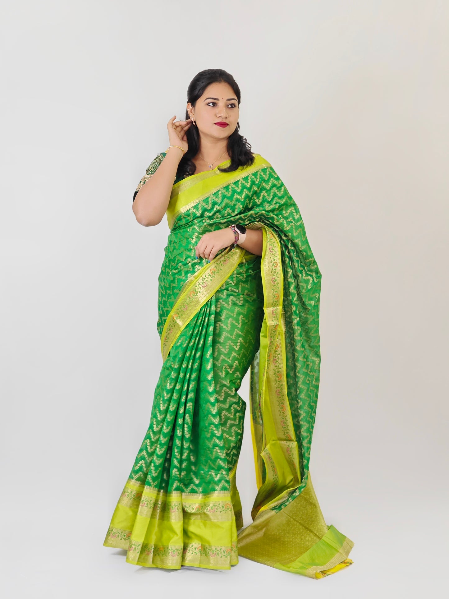 Mangalgiri Tissue Colour Blossom Sarees