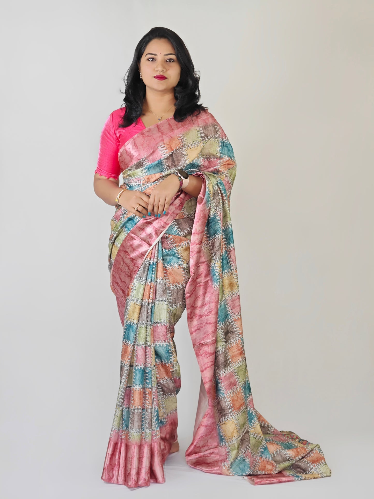 Branded Pure Dola Silk Shiny saree