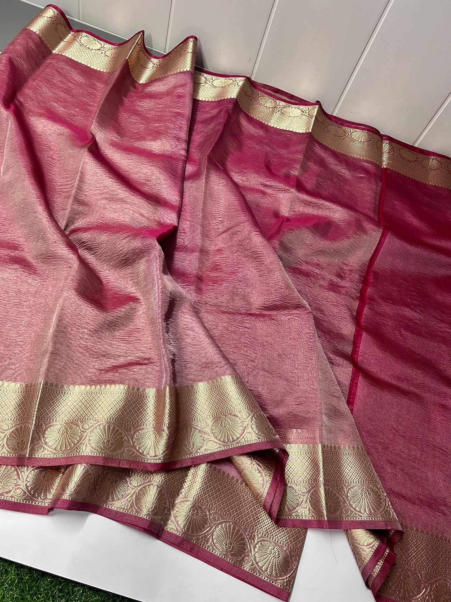 Banarasi Tissue Crush Soft Silk Saree