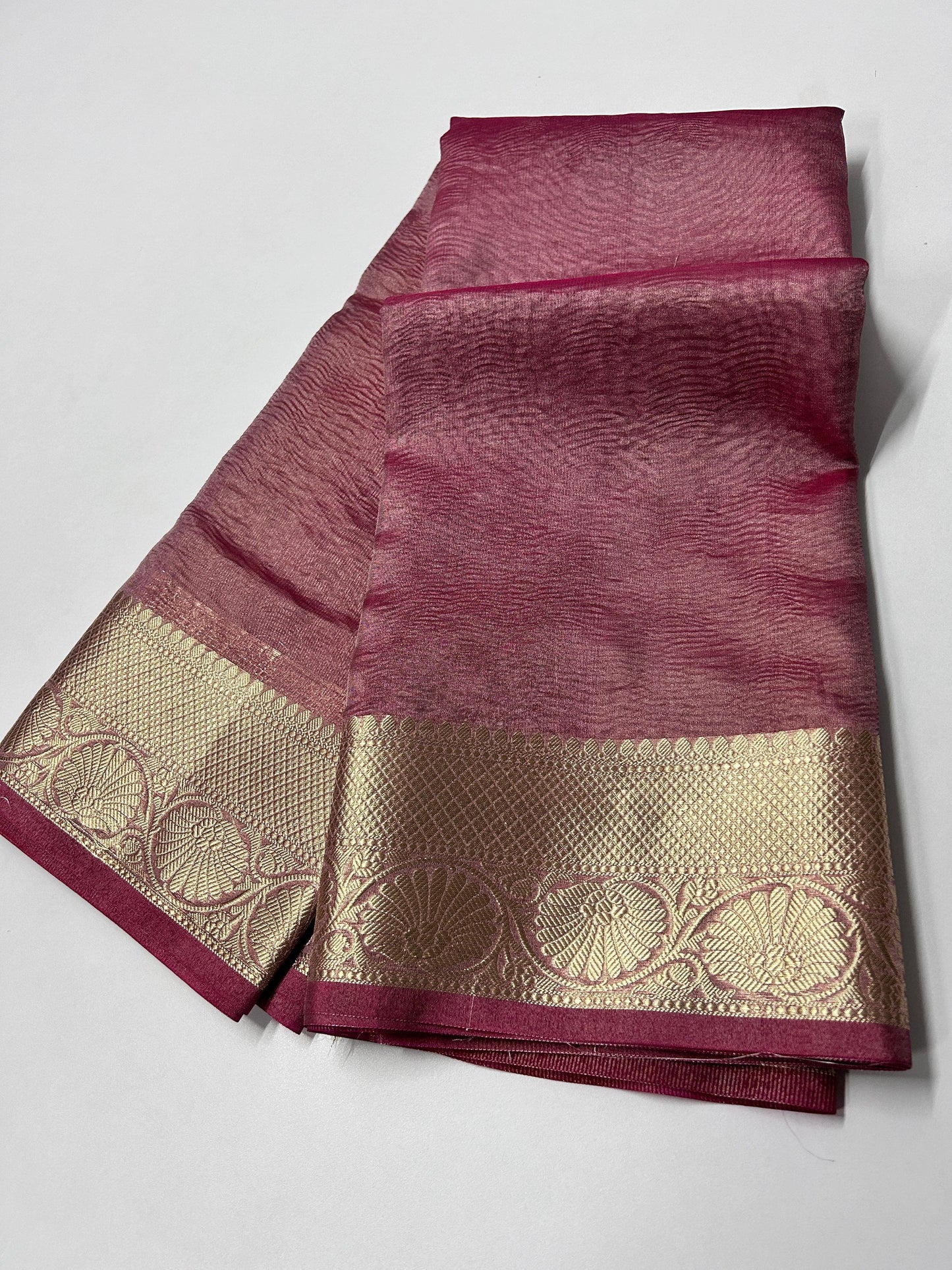 Banarasi Tissue Crush Soft Silk Saree
