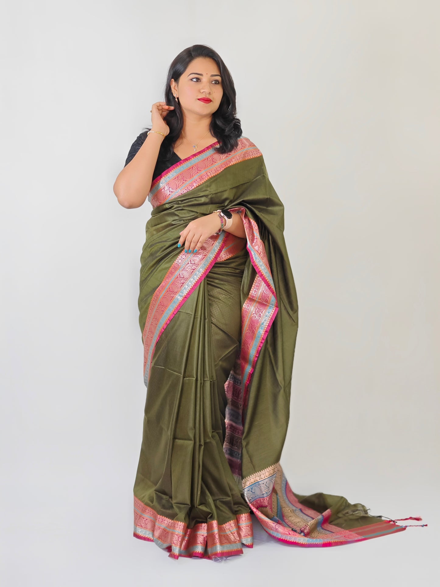 CLEARANCE SALE Mani's Exclusive: Premium Original Muga Katan Saree with Brocade Blouse