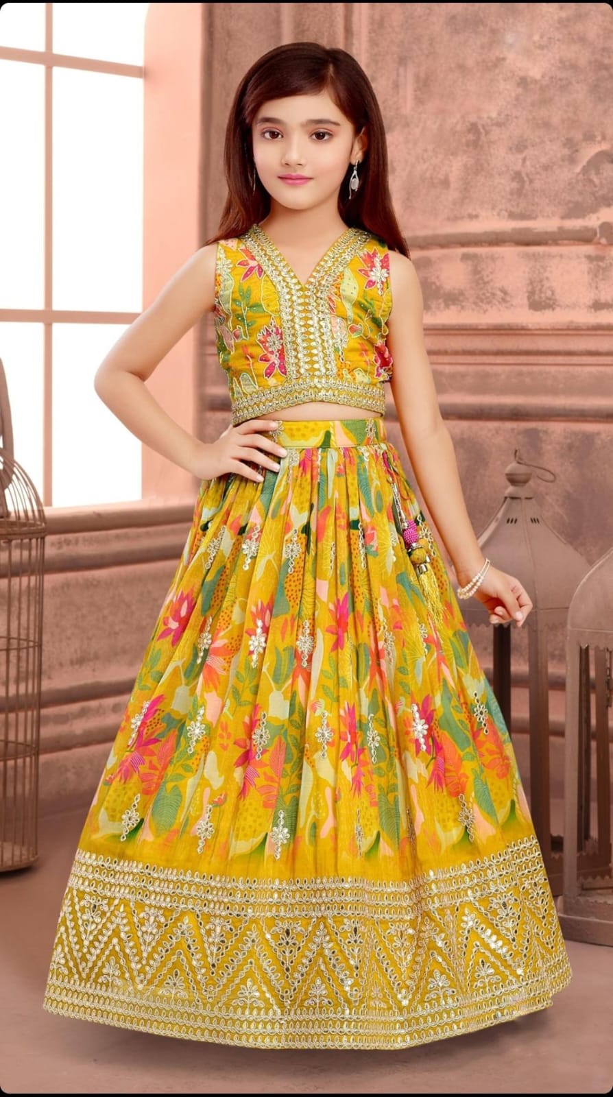 Beautiful Yellow Embroidery Lehenga
