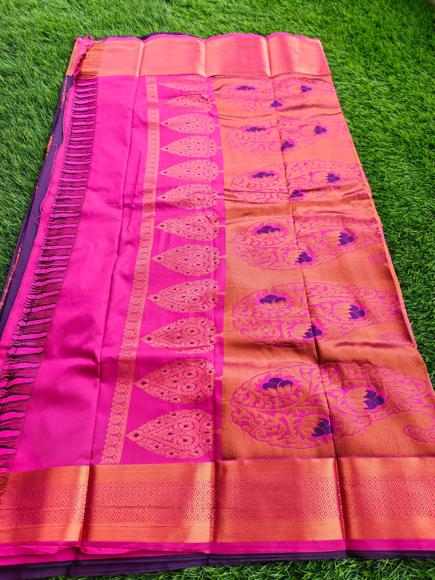 Regal Revarie Dharmavaram Style Meena Soft Silk Sarees