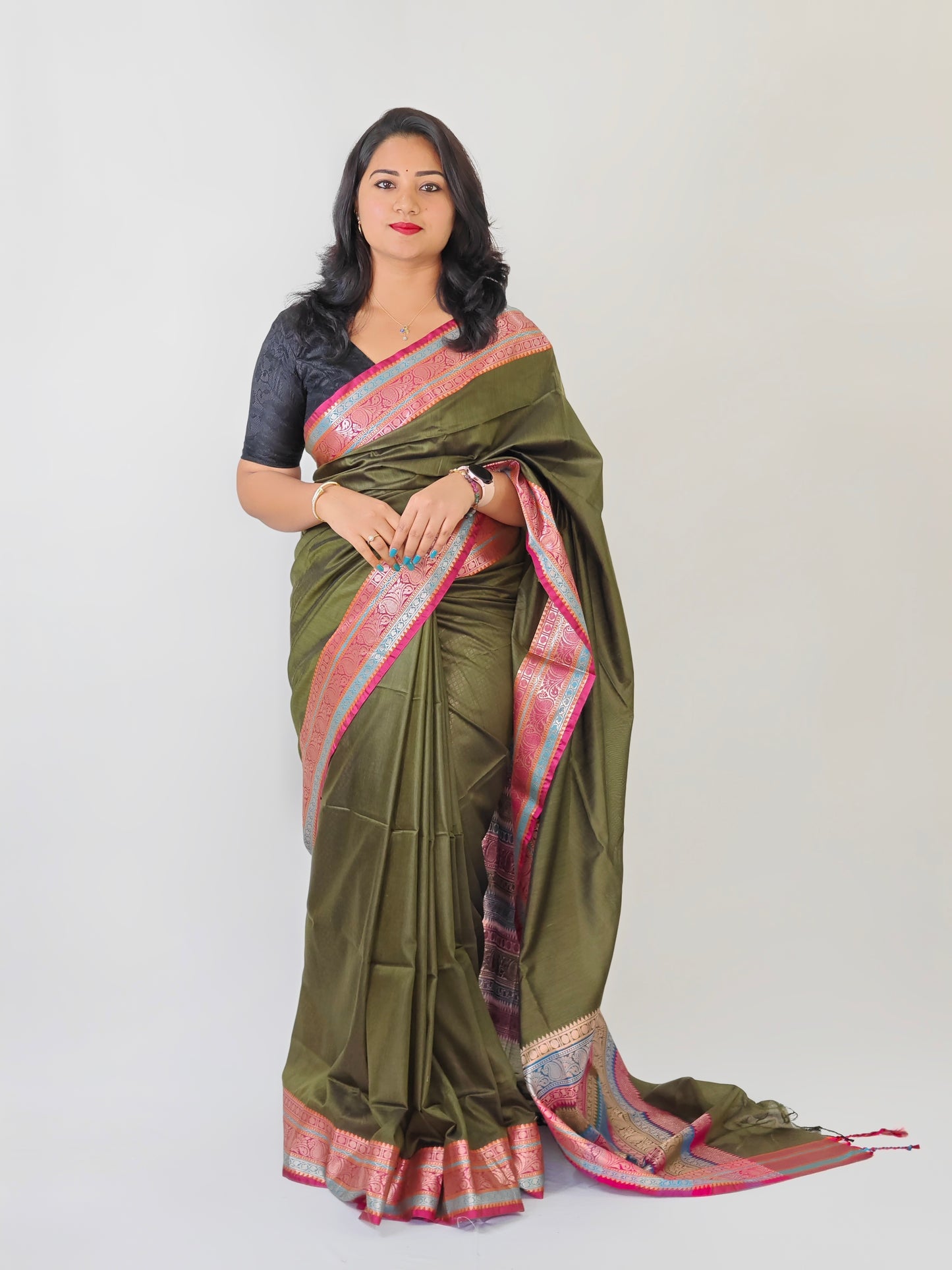 CLEARANCE SALE Mani's Exclusive: Premium Original Muga Katan Saree with Brocade Blouse