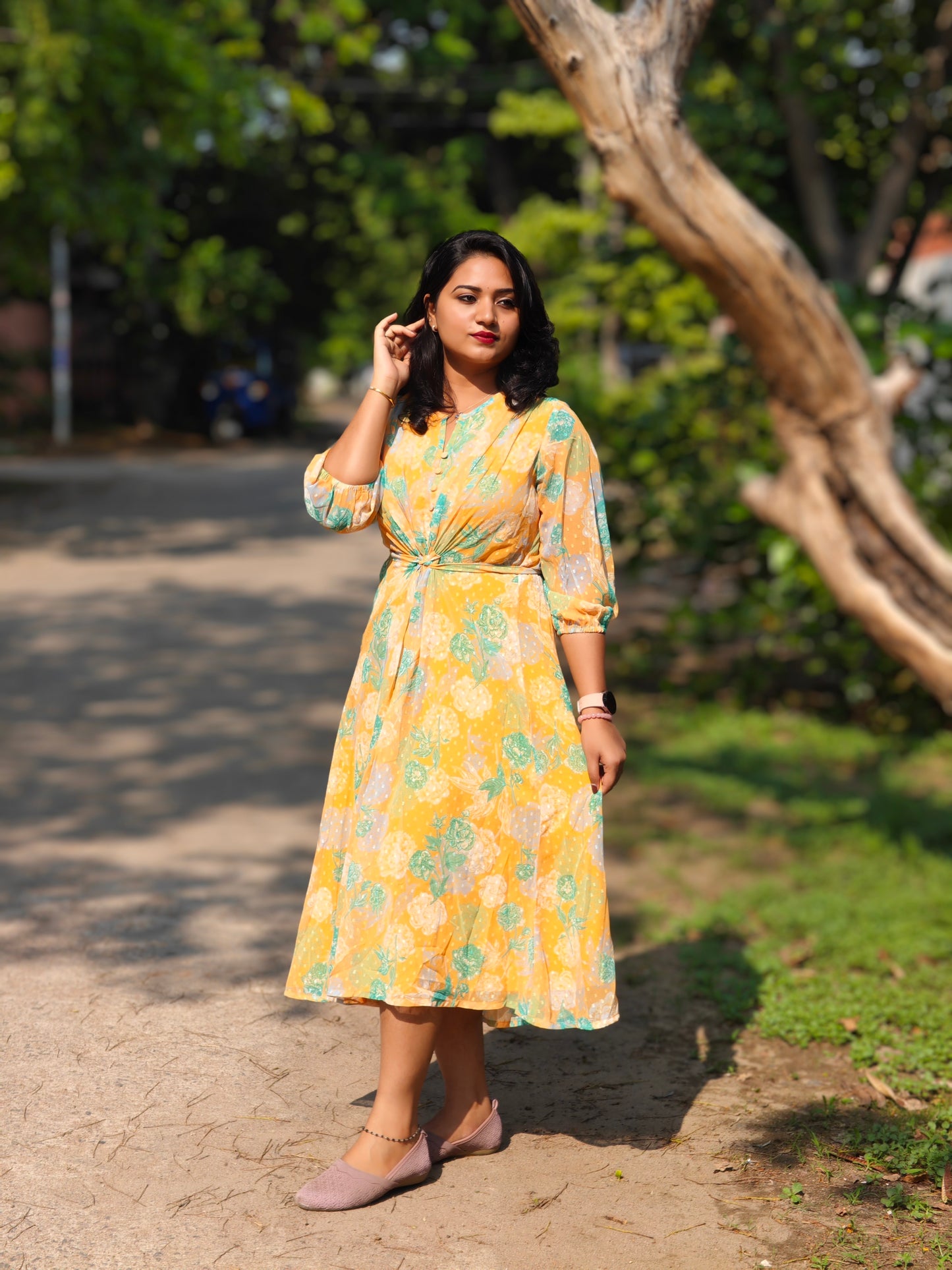 Beautiful Floral Western Dress 224