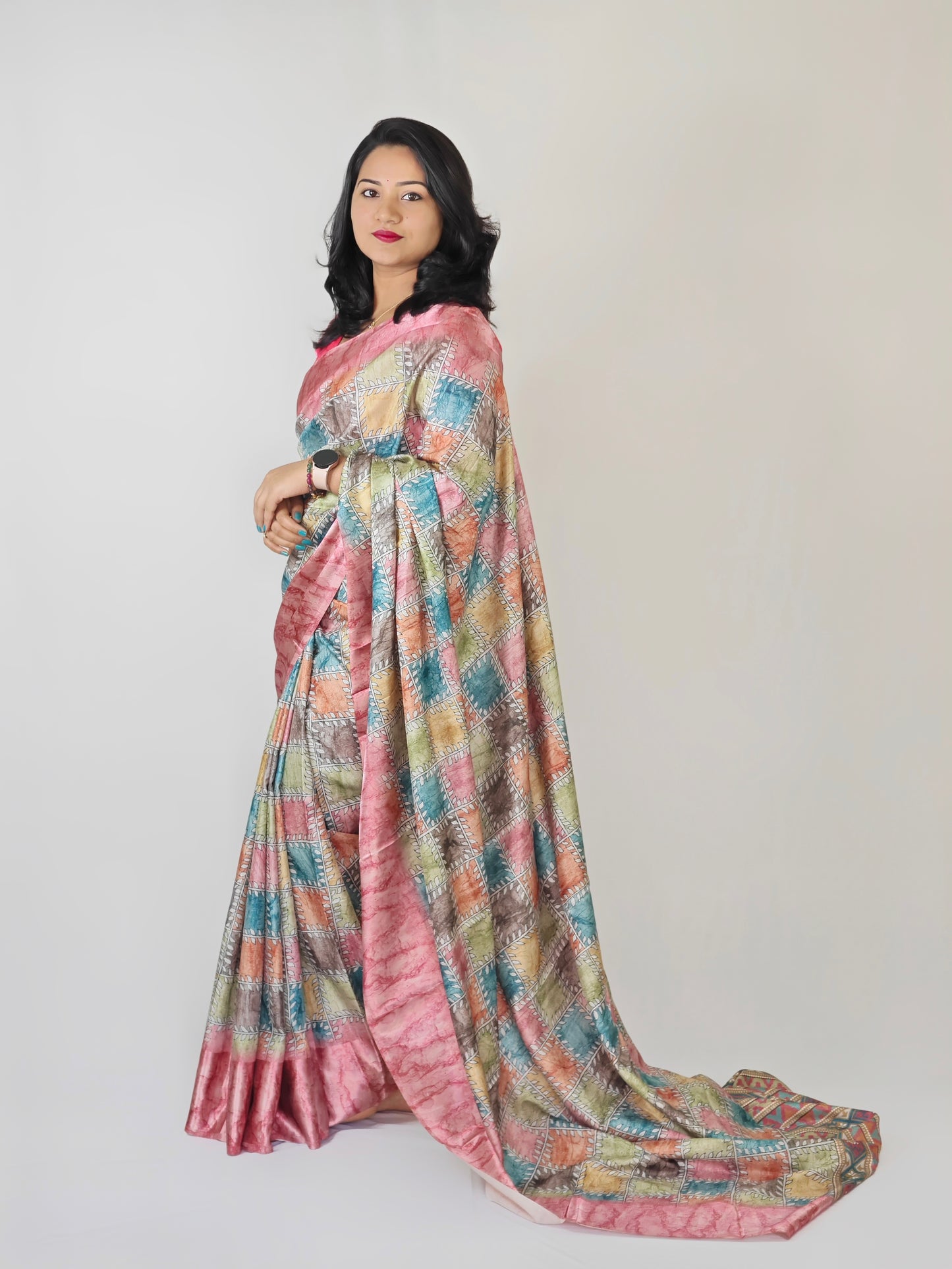 Branded Pure Dola Silk Shiny saree