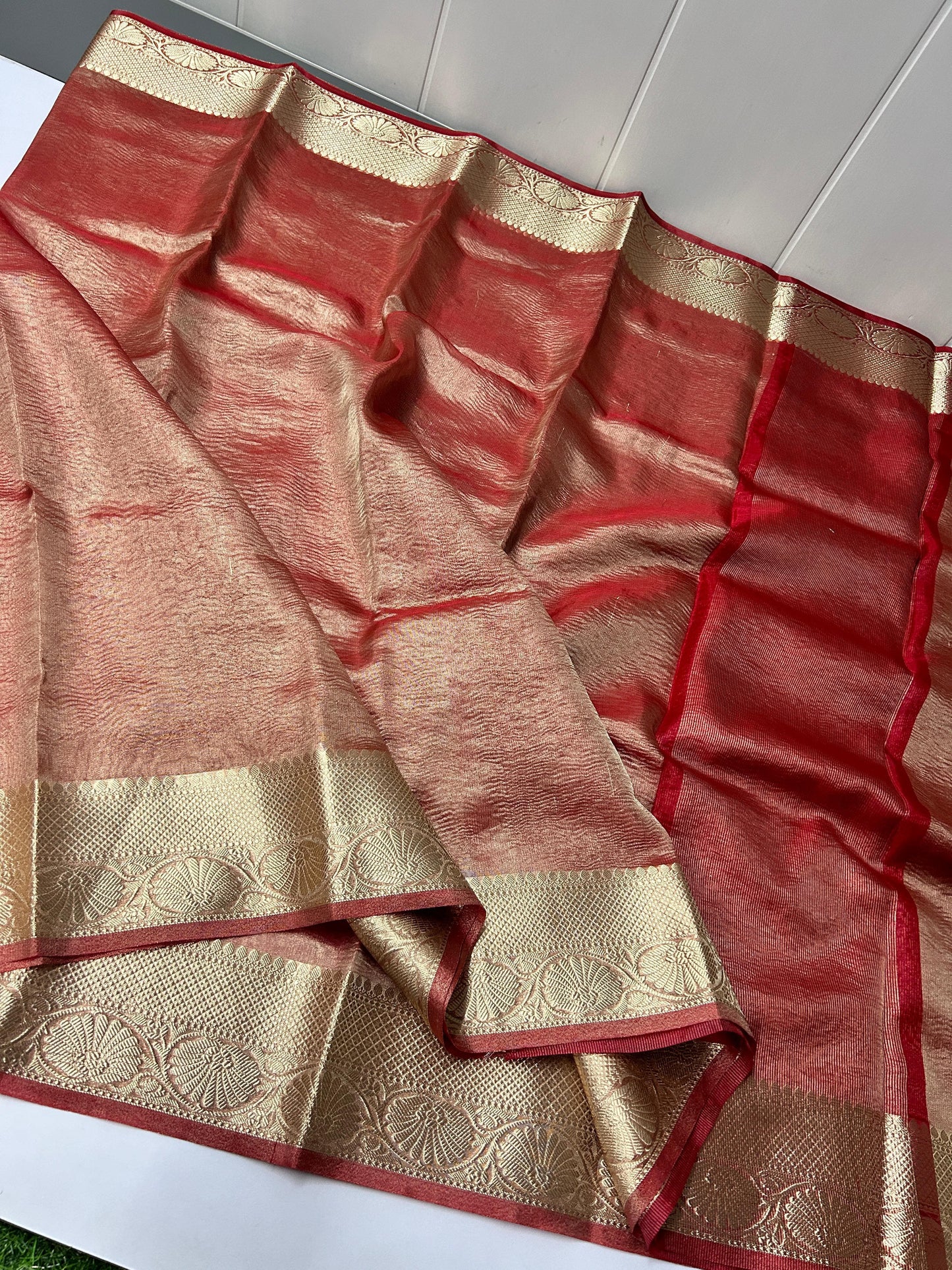 Banarasi Tissue Crush Soft Silk Saree