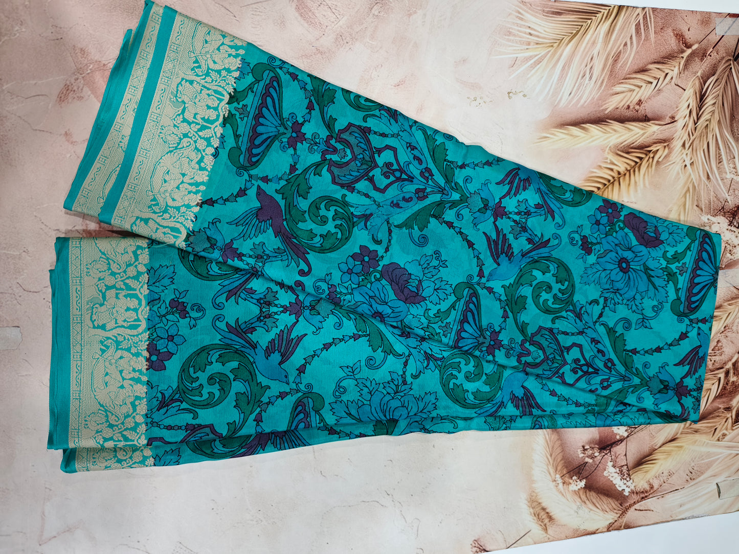 Pure Crepe Mysore Silk Saree - Silk Mark Certified