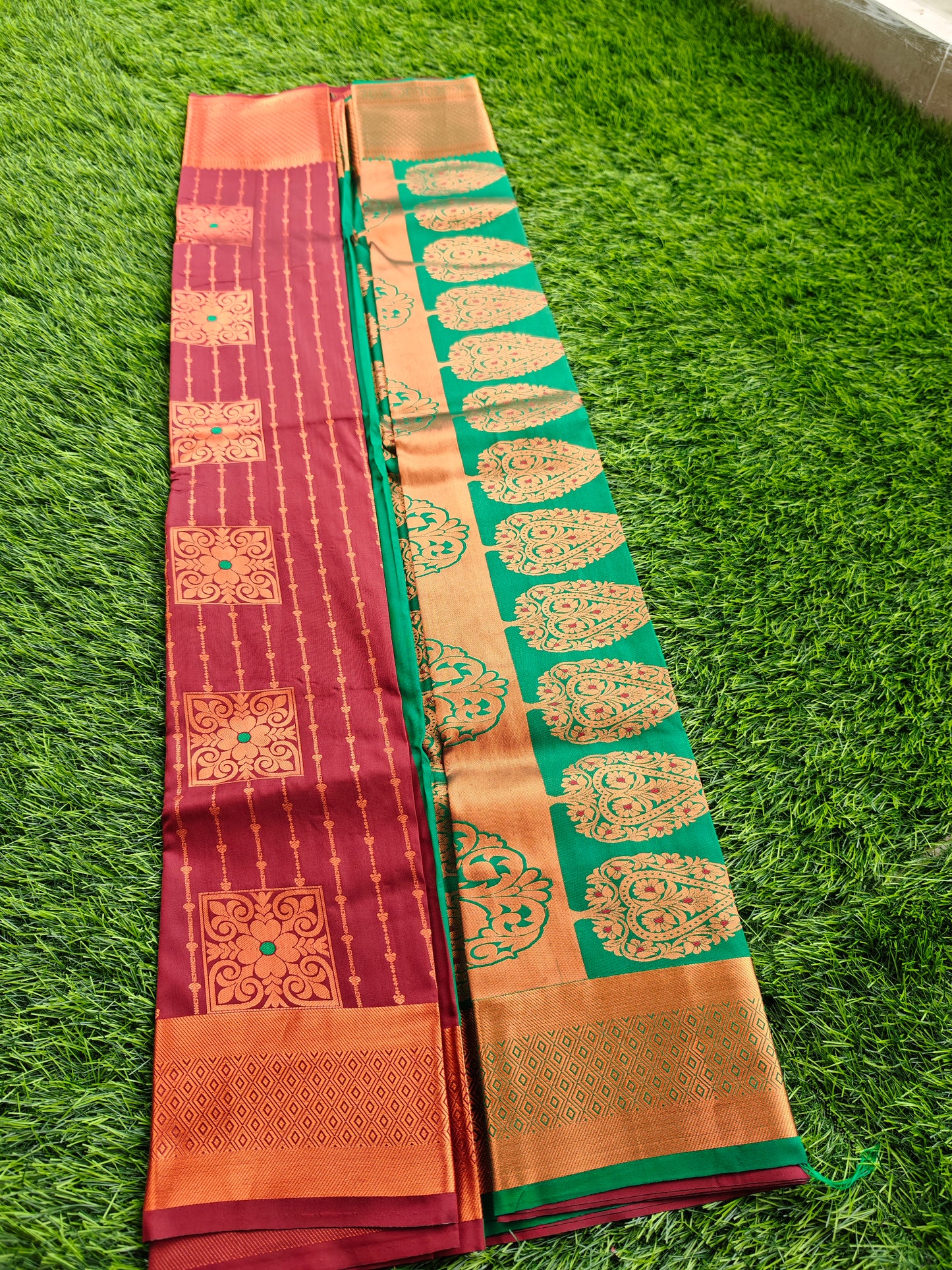 Regal Revarie Dharmavaram Style Meena Soft Silk Sarees