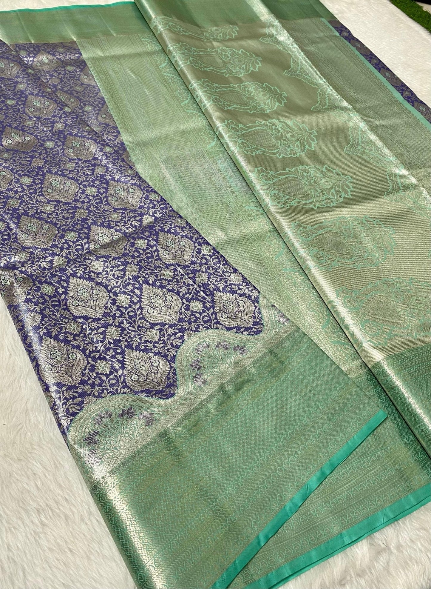 Semi Kanchi Tissue Bridal Collection - Mani's Fashions
