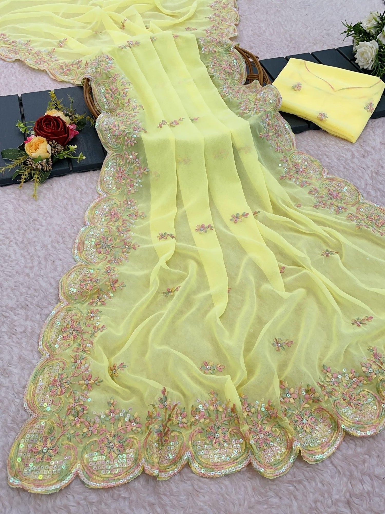 Georgette Sarees - Mani's Fashions