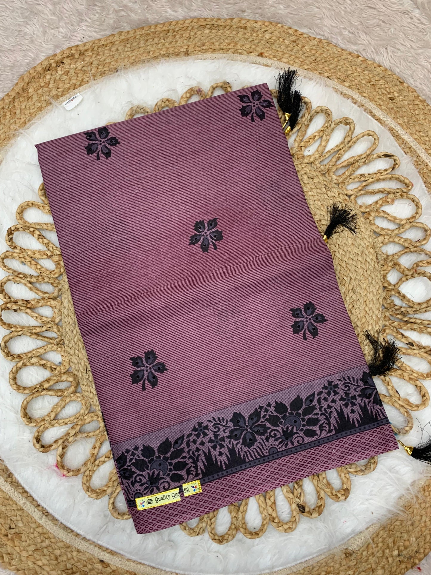 Pure Suti Cotton Saree with Traditional Batik Print – Chikko Tone and Multiple Colour Options