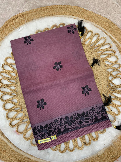 Pure Suti Cotton Saree with Traditional Batik Print – Chikko Tone and Multiple Colour Options