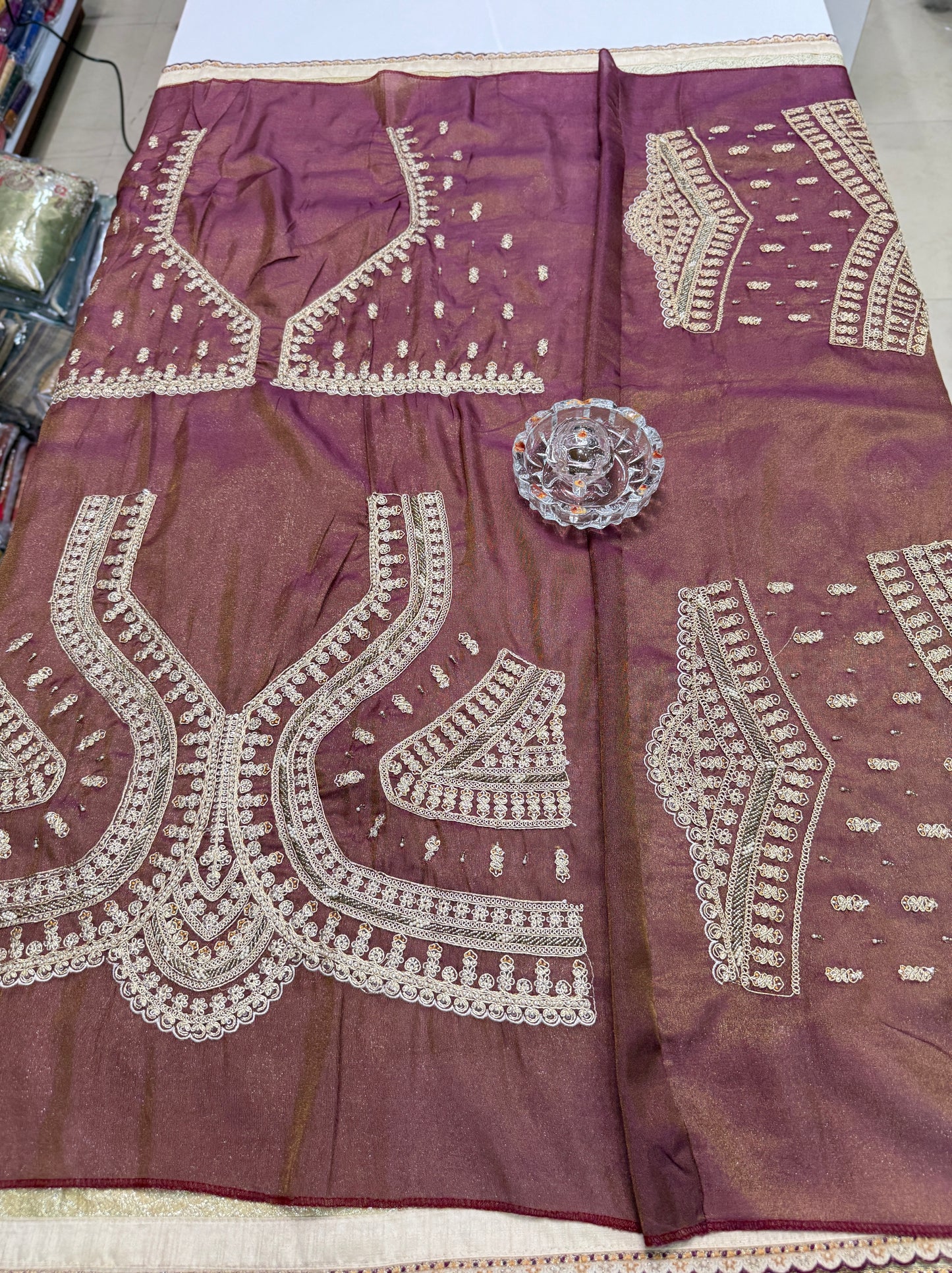 Premium Viscose Silk Saree with Heavy Embroidered Designer Blouse – Wedding and Bridal Wear